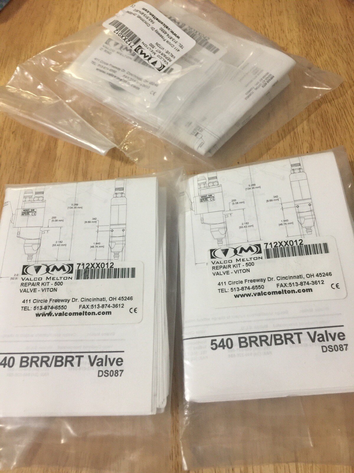VALCO MELTON 712XX012 Repair Kit-500 Valve – Viton 540 BRR/BRT BALVE DS087