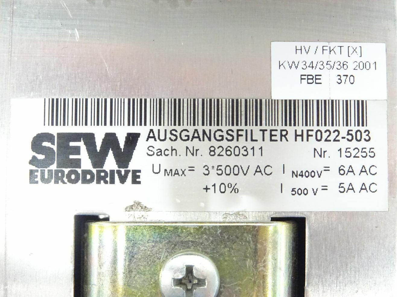 SEW MOVIDRIVE® MOVITRAC® Output Filter HF022-503 / HF 022-503 88260311