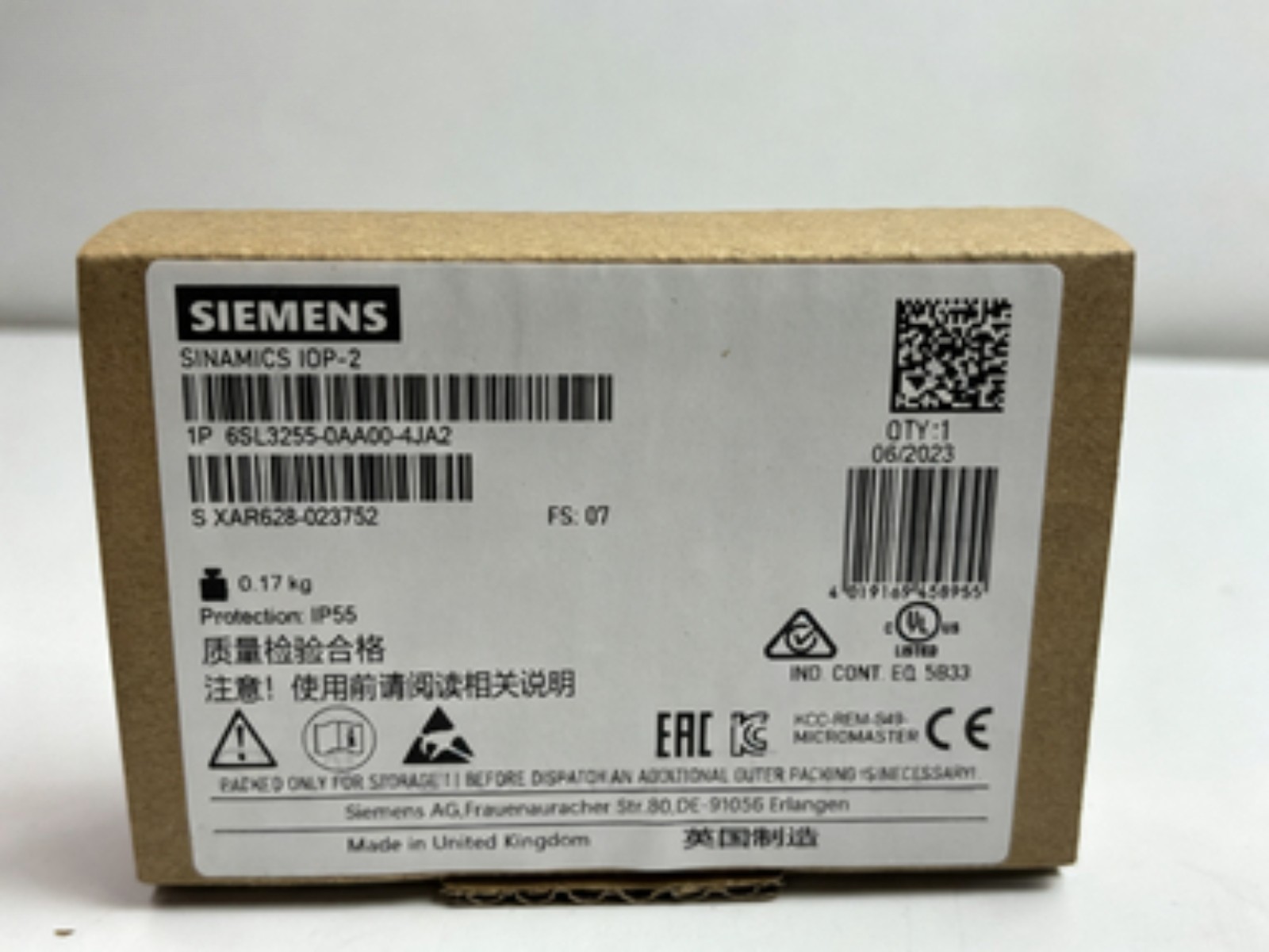 1PCS Brand New Siemens 6SL3255-0AA00-4JA2 6SL3255-0AA00-4JA2 Fast delivery
