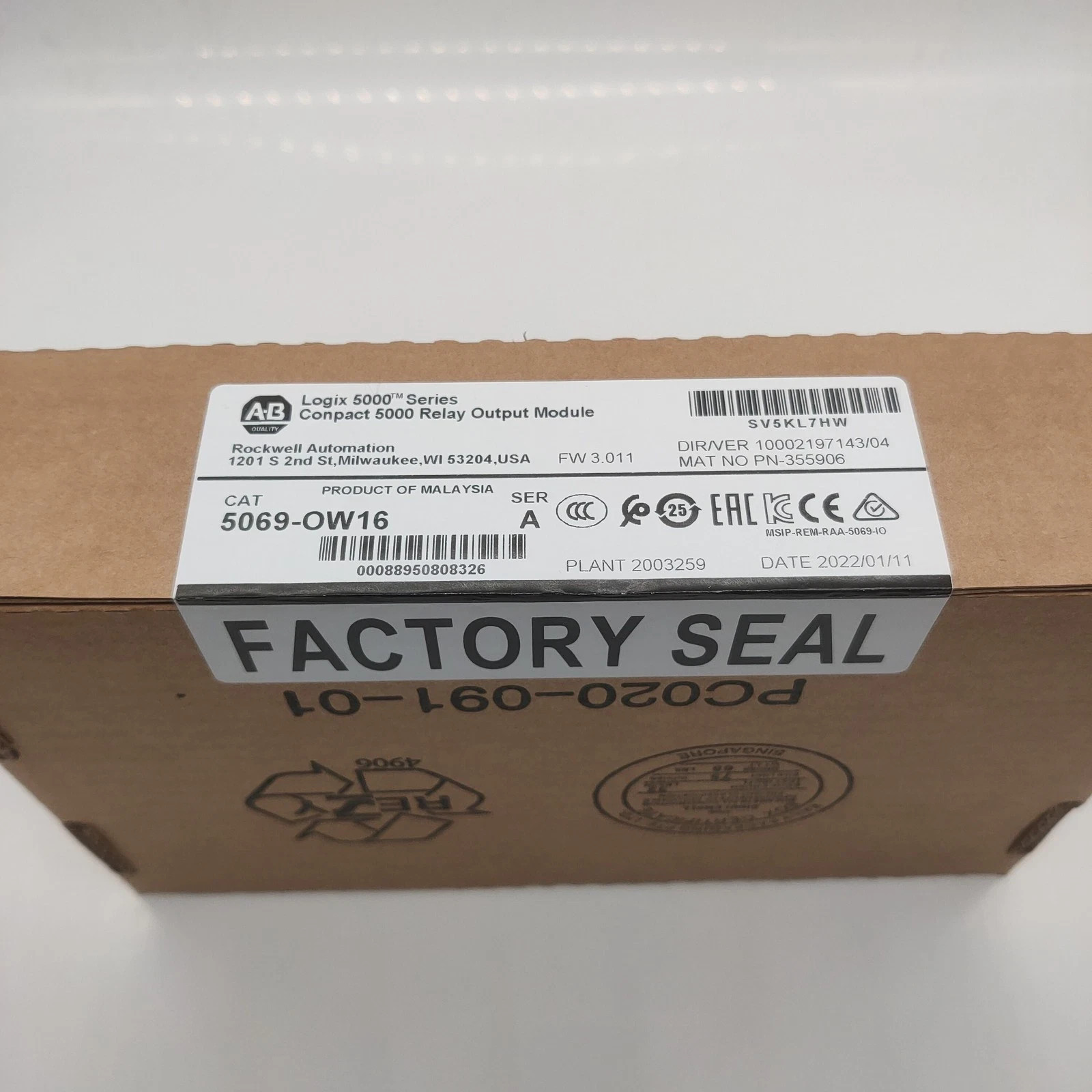 NEW AB 5069-OW16 SER B Compact 5000 Relay Output Module 5069OW16 Free Shipping