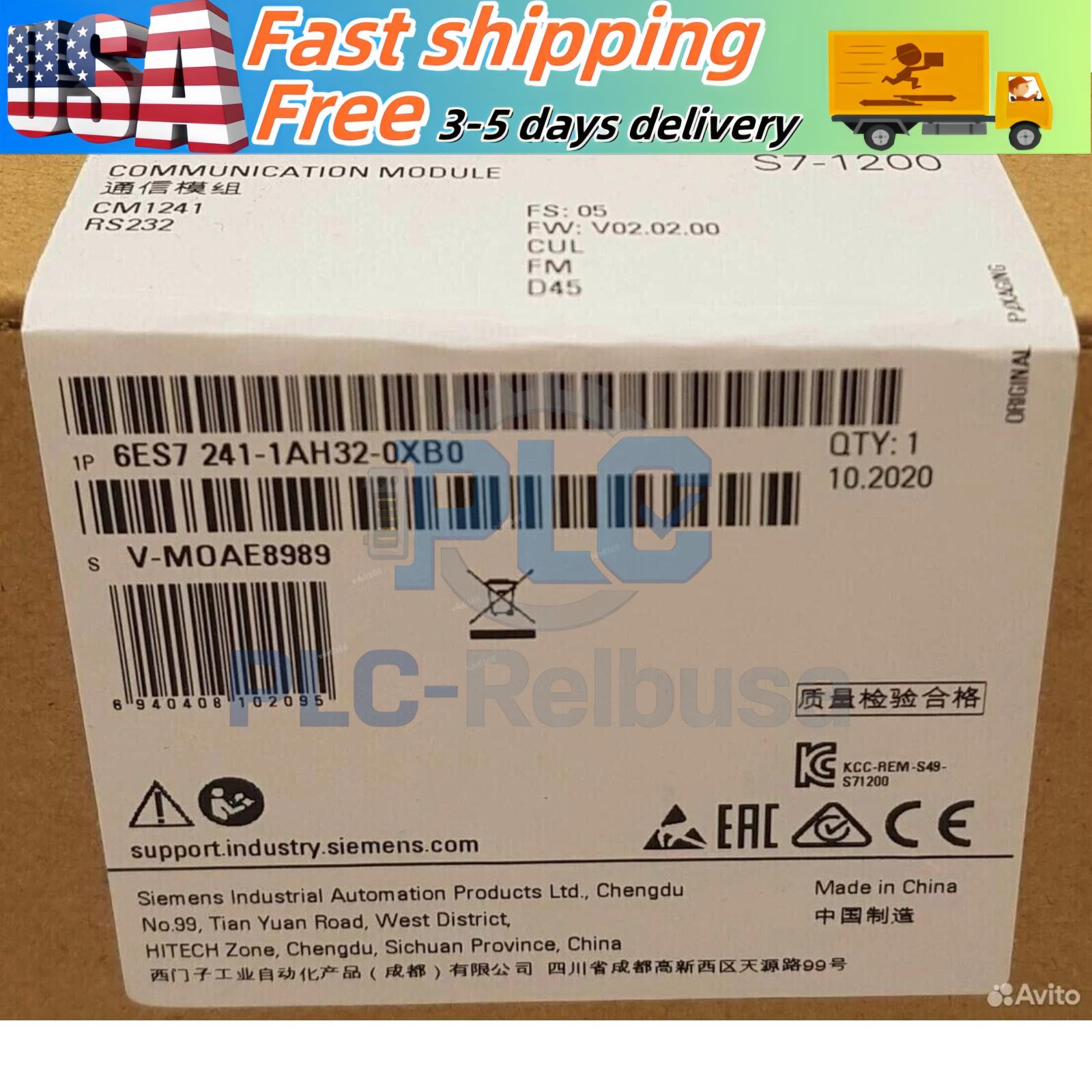 New Siemens 6ES7 241-1AH32-0XB0 6ES7241-1AH32-0XB0 SIMATIC S7-1200 CM 1241