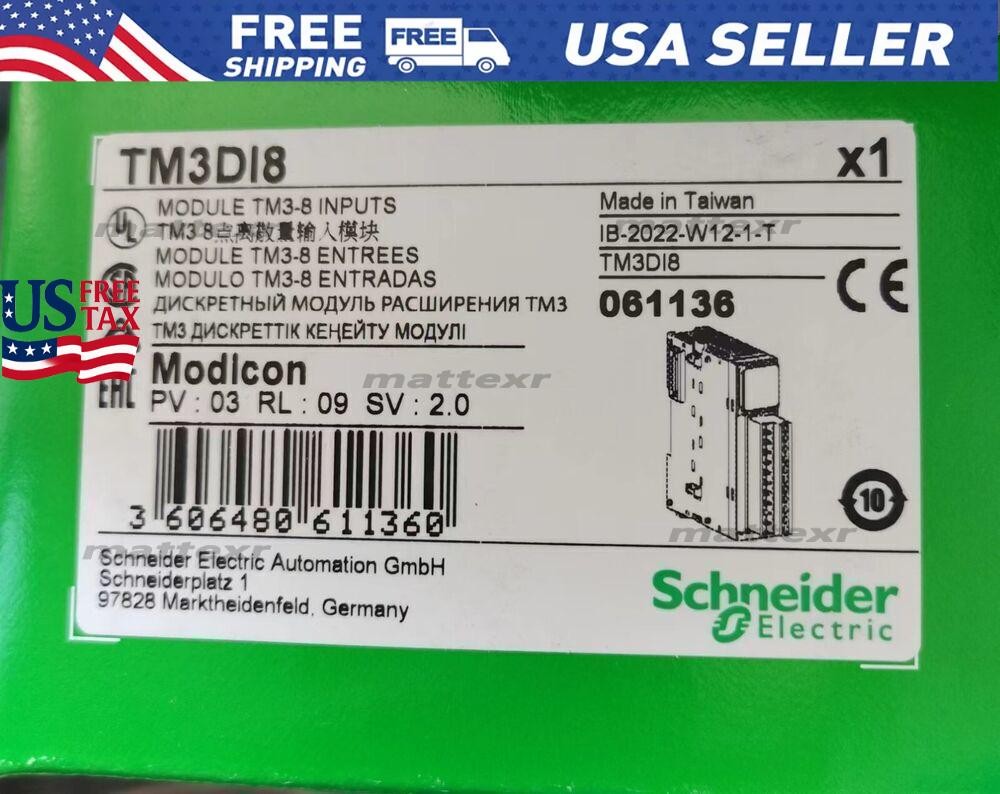 One Schneider TM3DI8 PLC Module New In Box Fast Shipping US Free TAX