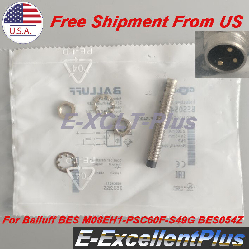 For Balluff BES M08EH1-PSC60F-S49G Proximity Sensor Switch 10-30VDC PNP 6mm 3Pin