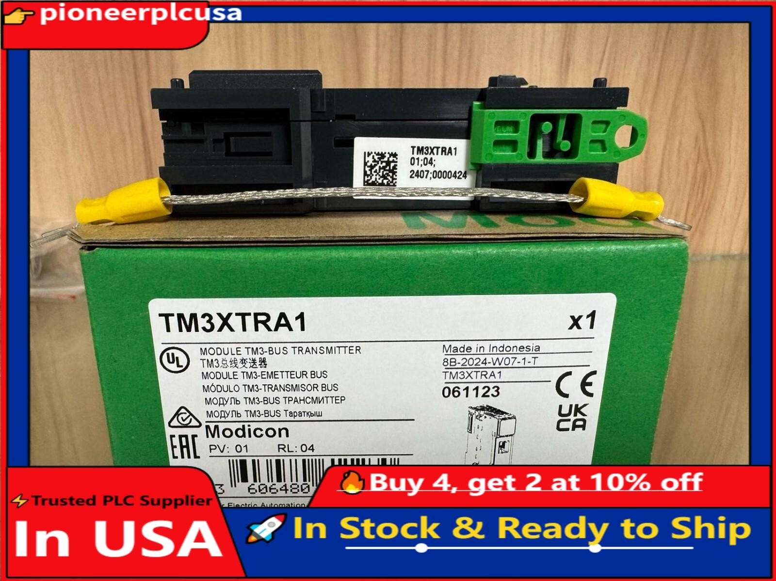 For NEW Schneider Programmable Logic Controller Module TM3XTRA1 With box