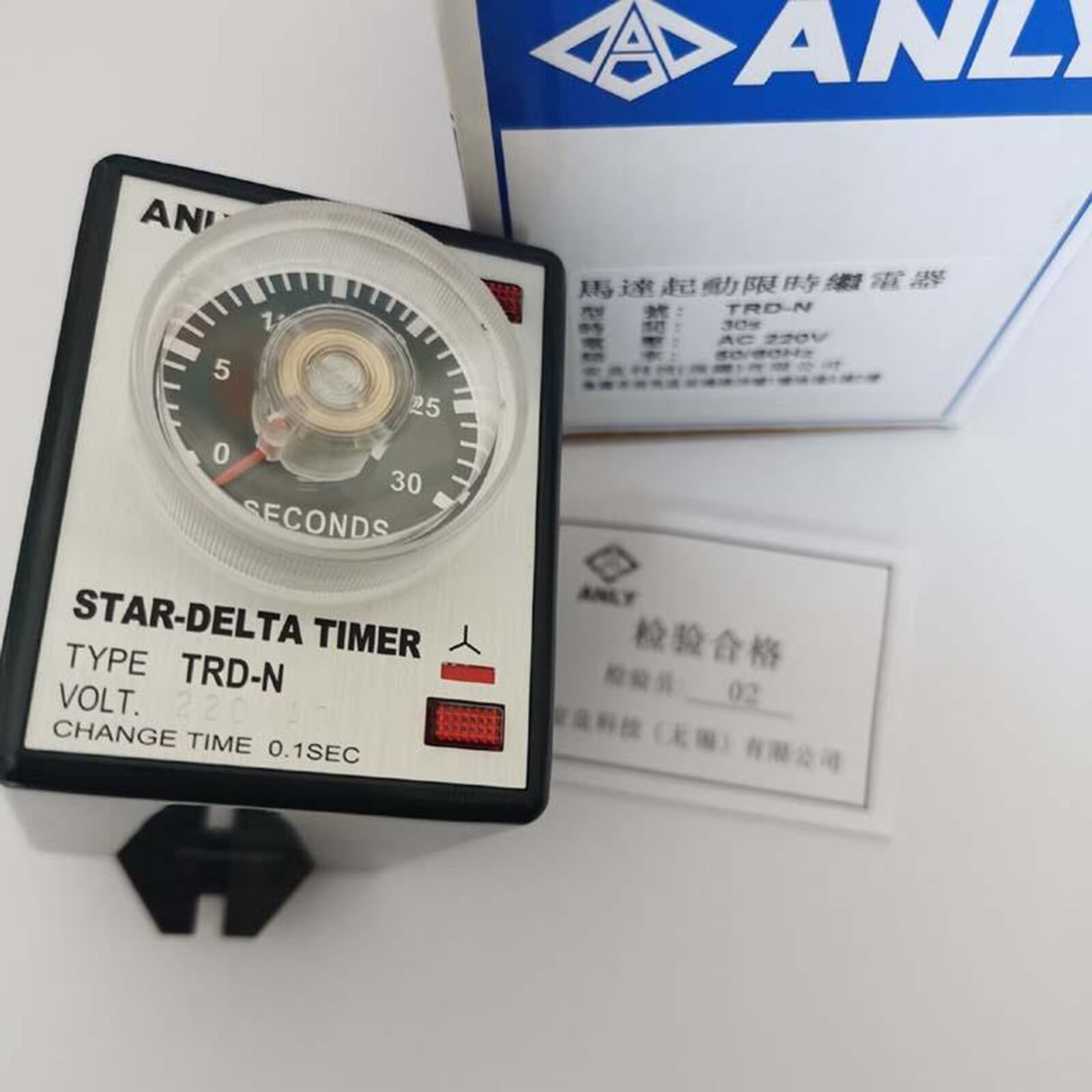 Anly TRD-N 220V 30S STAR-Delta Timer Motor Start Time Limit Relay