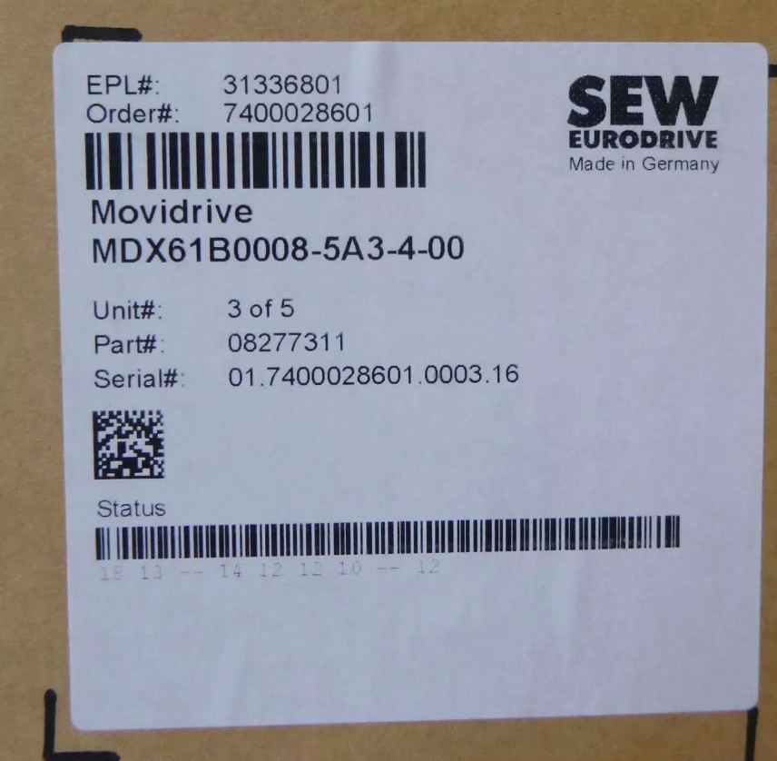 MDX61B0008-5A3-4-00 NEW SEW EURODRIVE MDX61B0008-5A3-4-OO