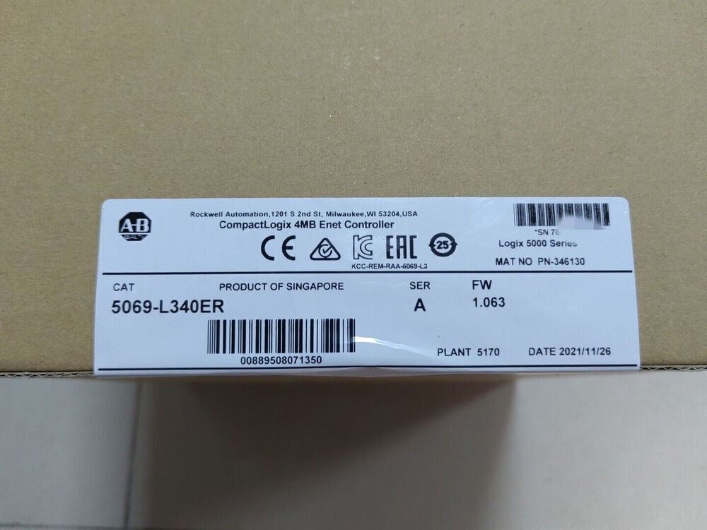 NEW PLC 5069-L340ER New AB COMPACTLOGIX 4MB CONTROLLER 5069 L340ER