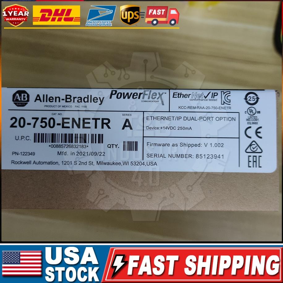 Factory Sealed Allen-Bradley 20-750-ENETR 750 2-P ENet/IP Module AB US Free Tax
