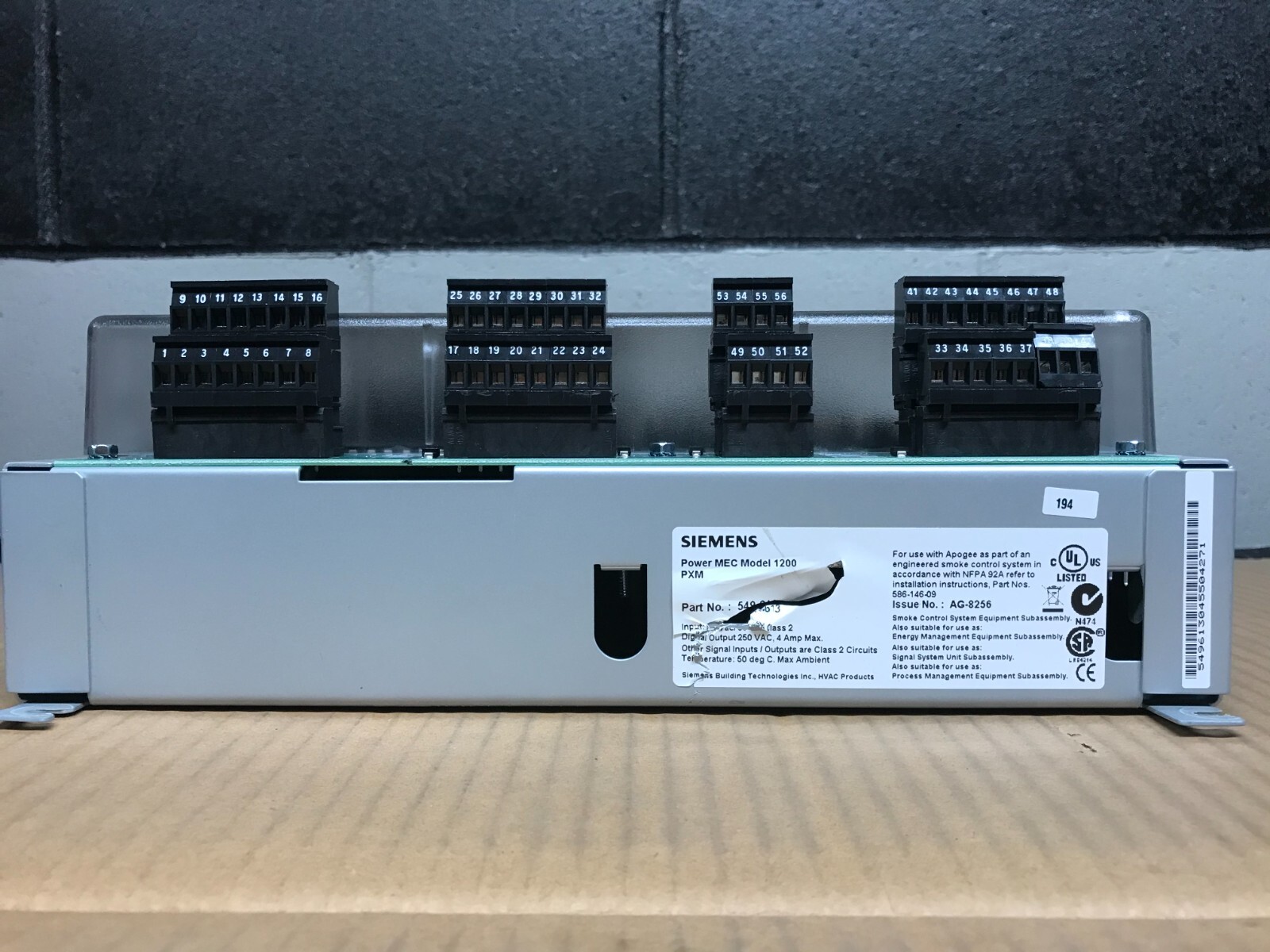 Siemens Apogee Automation 549-613 Power MEC 1200-Point Control / Interface Board