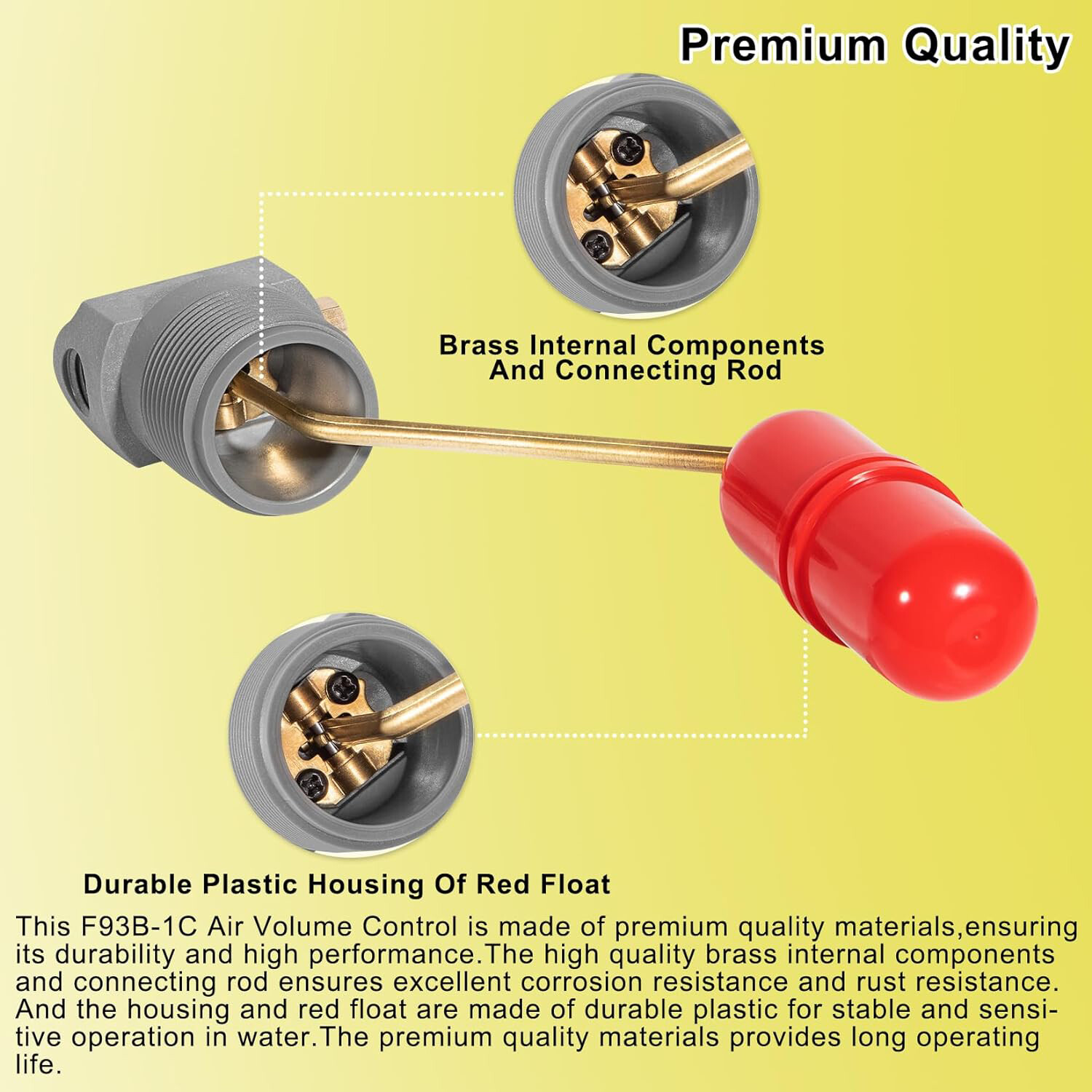 for F93B-1C Air Volume Controls Fit for Deep Wells,Water Tank System,1-1/4″ MNPT