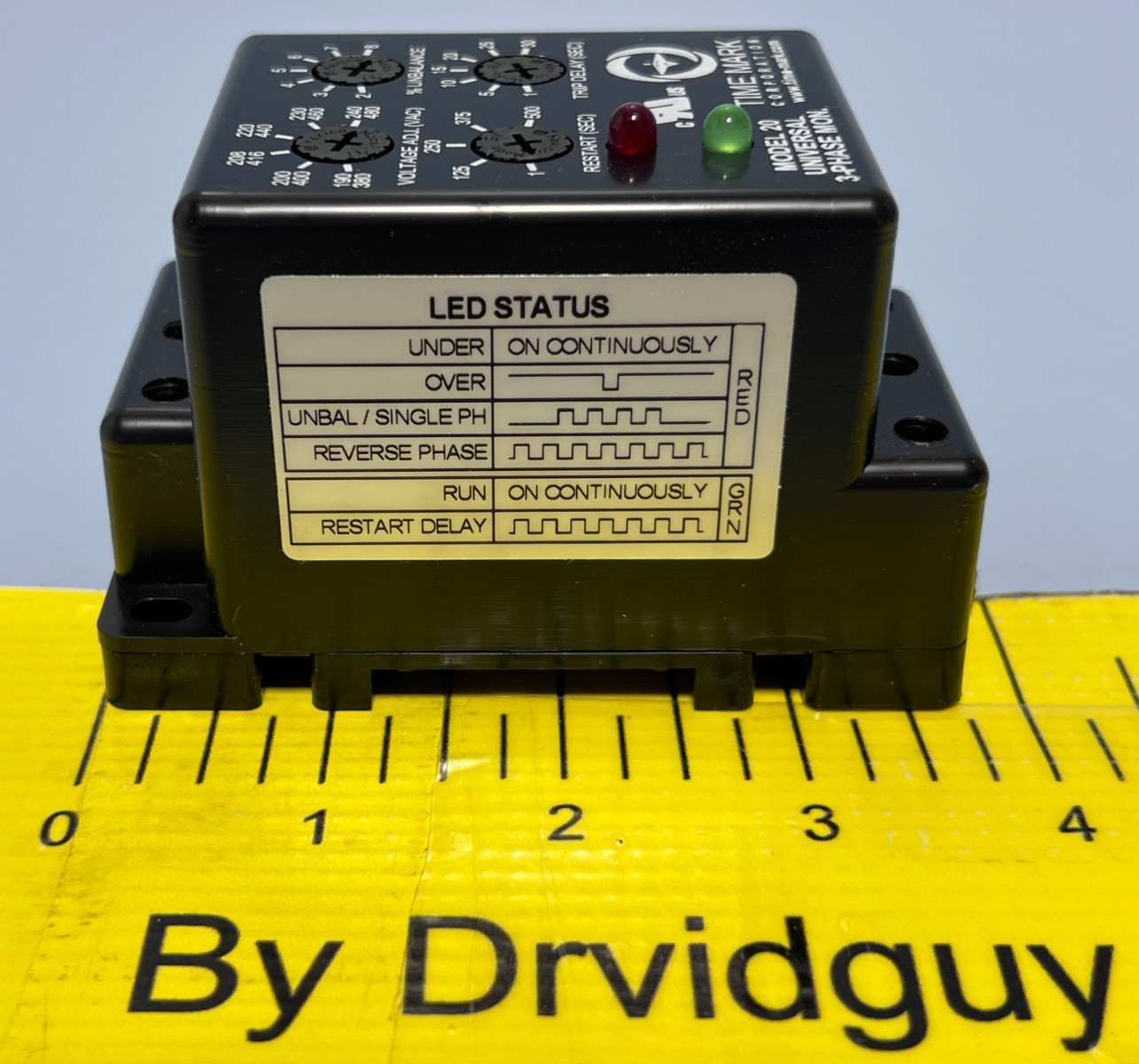 *TIME MARK CORPORATION Model 20 Micro-Controller Based Universal 3-Phase Monitor
