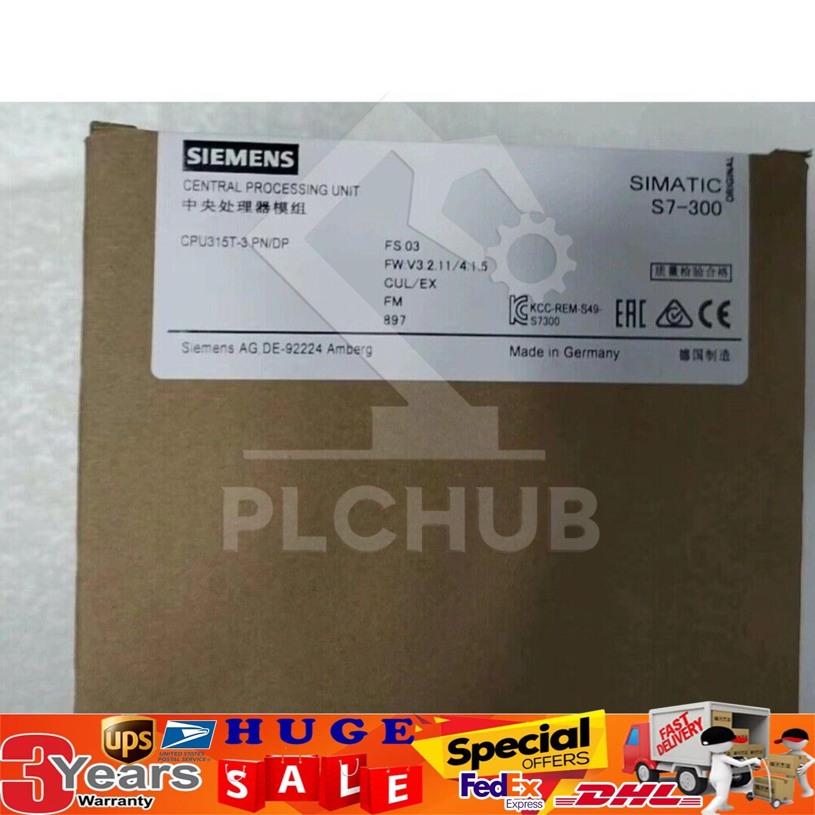 New Siemens 6ES7315-7TJ10-0AB0 S7-300 CPU 315T-3 PN/DP 6ES7 315-7TJ10-0AB0