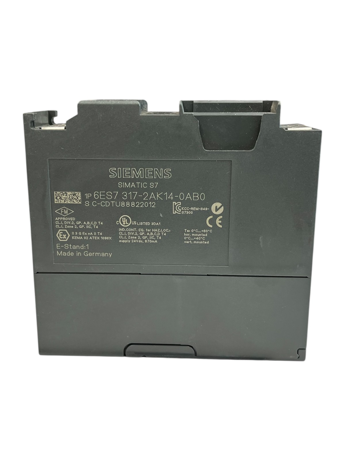 Siemens SIMATIC S7-300 6ES7317-2AK14-0AB0 CPU 317-2 DP Central Unit