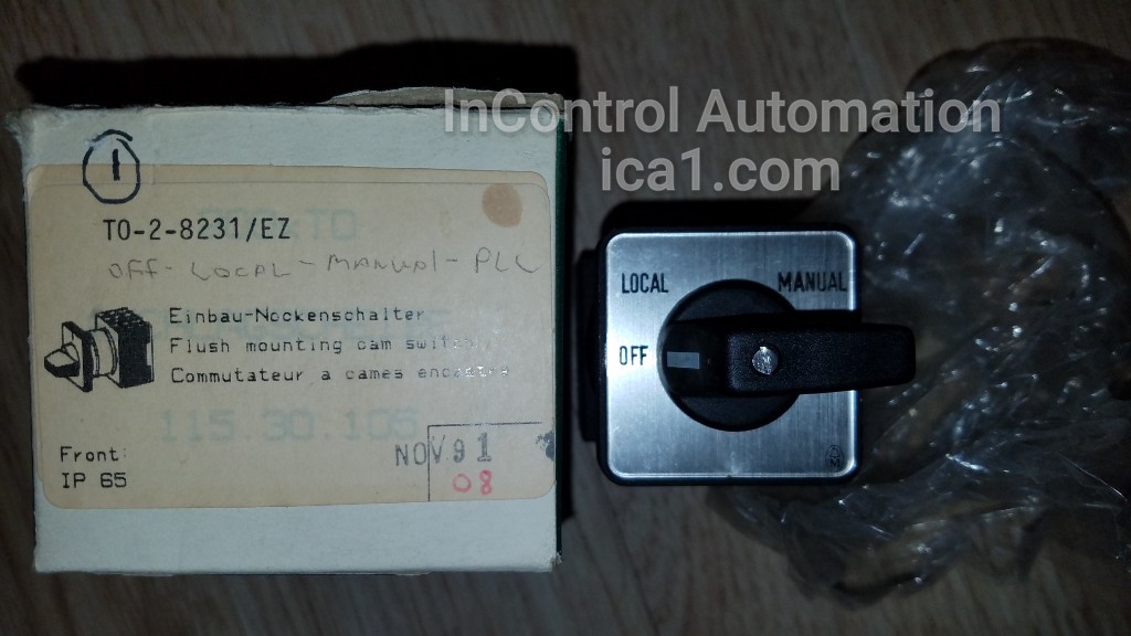 Moeller TO-2-8231/EZ 3 Position 14 Amp 600VAC Cam Switch Local/Manual/Off