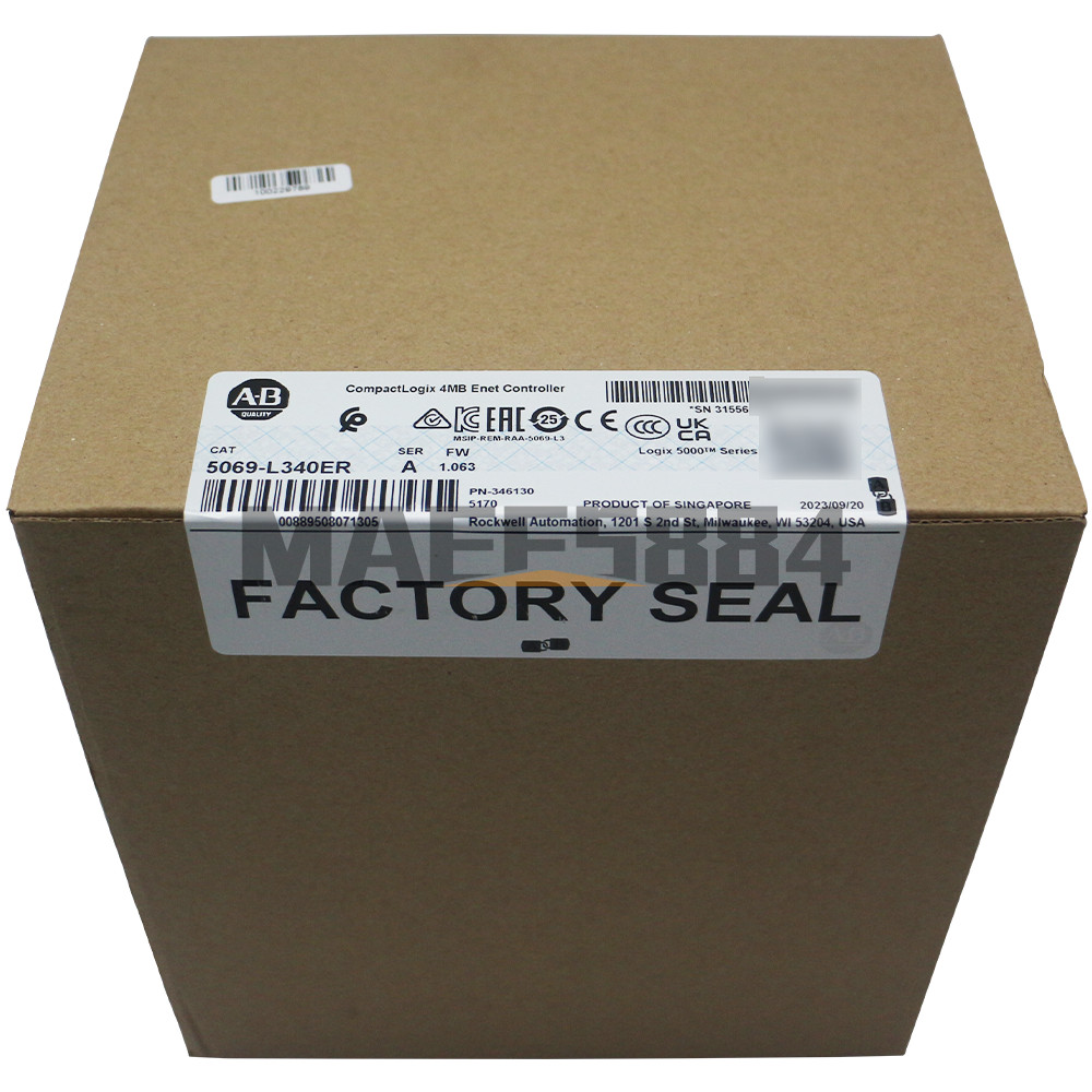 Allen Bradley Sealed New 5069-L340ER CompactLogix 4MB Enet Controller