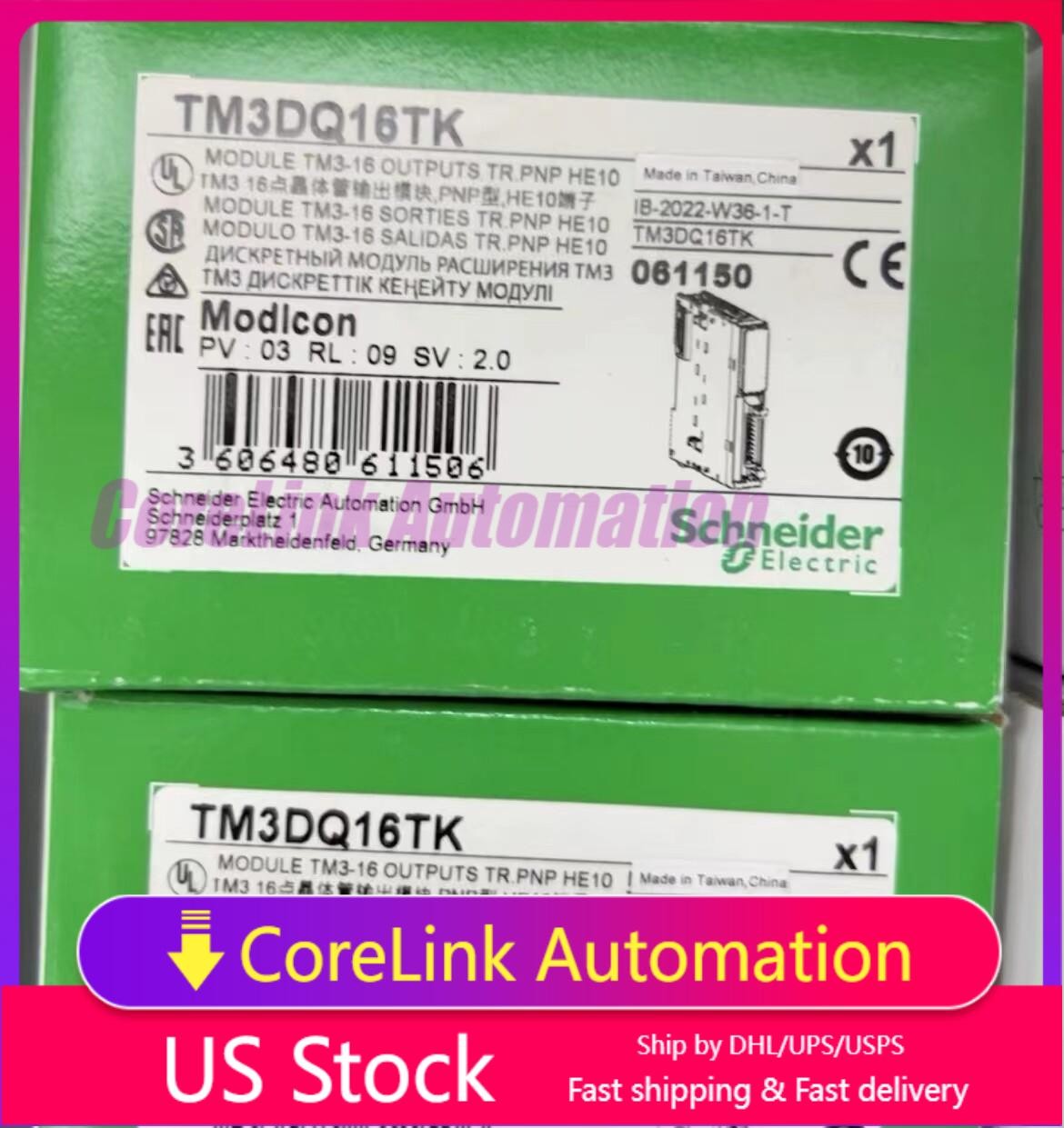 1PCS NEW TM3DQ16TK Discrete output module, Modicon TM3, 16 outputs tra