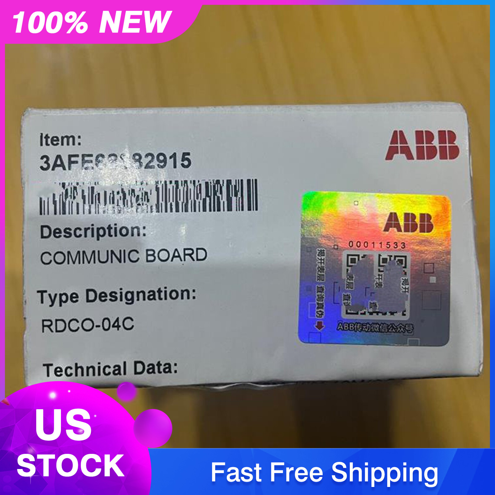 ONE new ABB RDCO-04C inverter fiber optic adapter Fast Delivery #YP1