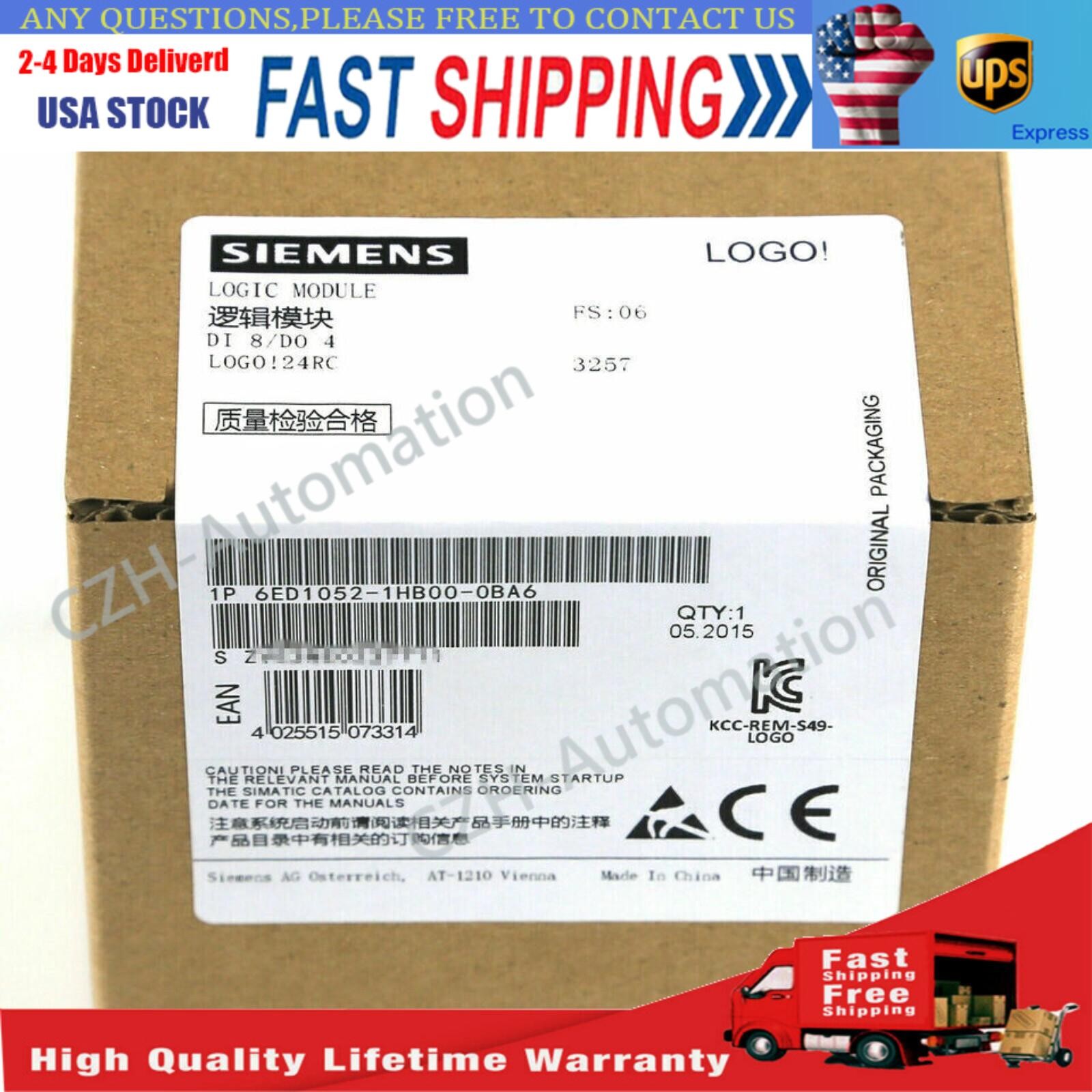 New Siemens 6ED1052-1HB00-0BA6 6ED1 052-1HB00-0BA6 LOGO 24RC logic module