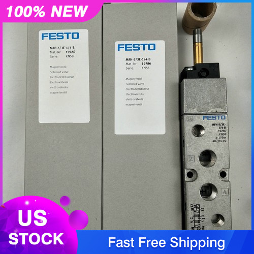 Festo MFH-5/3E-1/4-B 19786 Solenoid Valve New One MFH5/3E1/4B #US