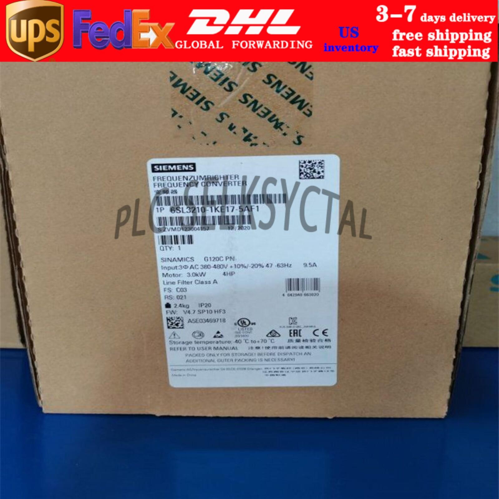 New Siemens 6SL3210-1KE17-5AF1 G120C RATED POWER 3,0KW 6SL3 210-1KE17-5AF1