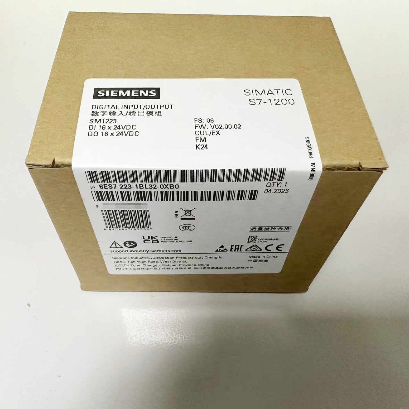 New Siemens 6ES7223-1BL32-0XB0 6ES72231BL320XB0 S7-1200 Digital I/O SM 1223
