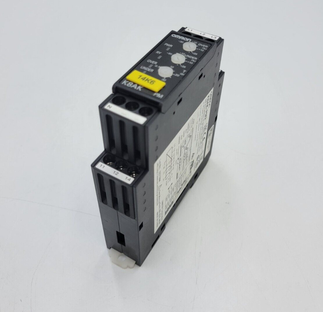 Omron K8AK-PM2 Measuring & Monitoring Relay 4.4VA 3PH 380-480VAC 5A 250VAC/30VDC