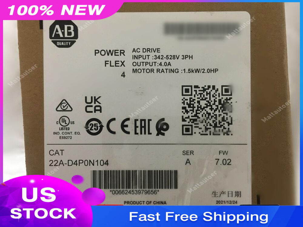 Allen-Bradley 22A-D4P0N104 POWERFLEX AB 22A D4P0N104 US Free Tax