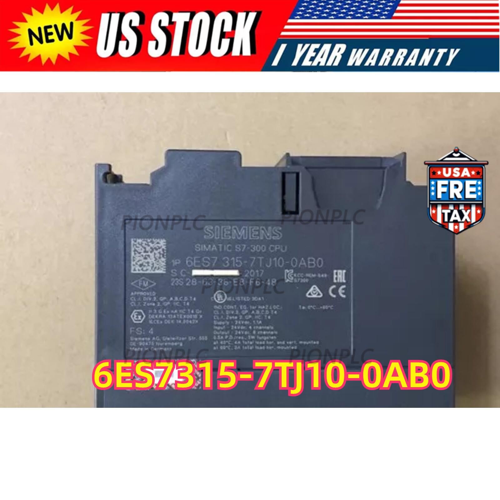 New Siemens 6ES7 315-7TJ10-0AB0 6ES7315-7TJ10-0AB0 S7-300 CPU 315T-3 PN/DP