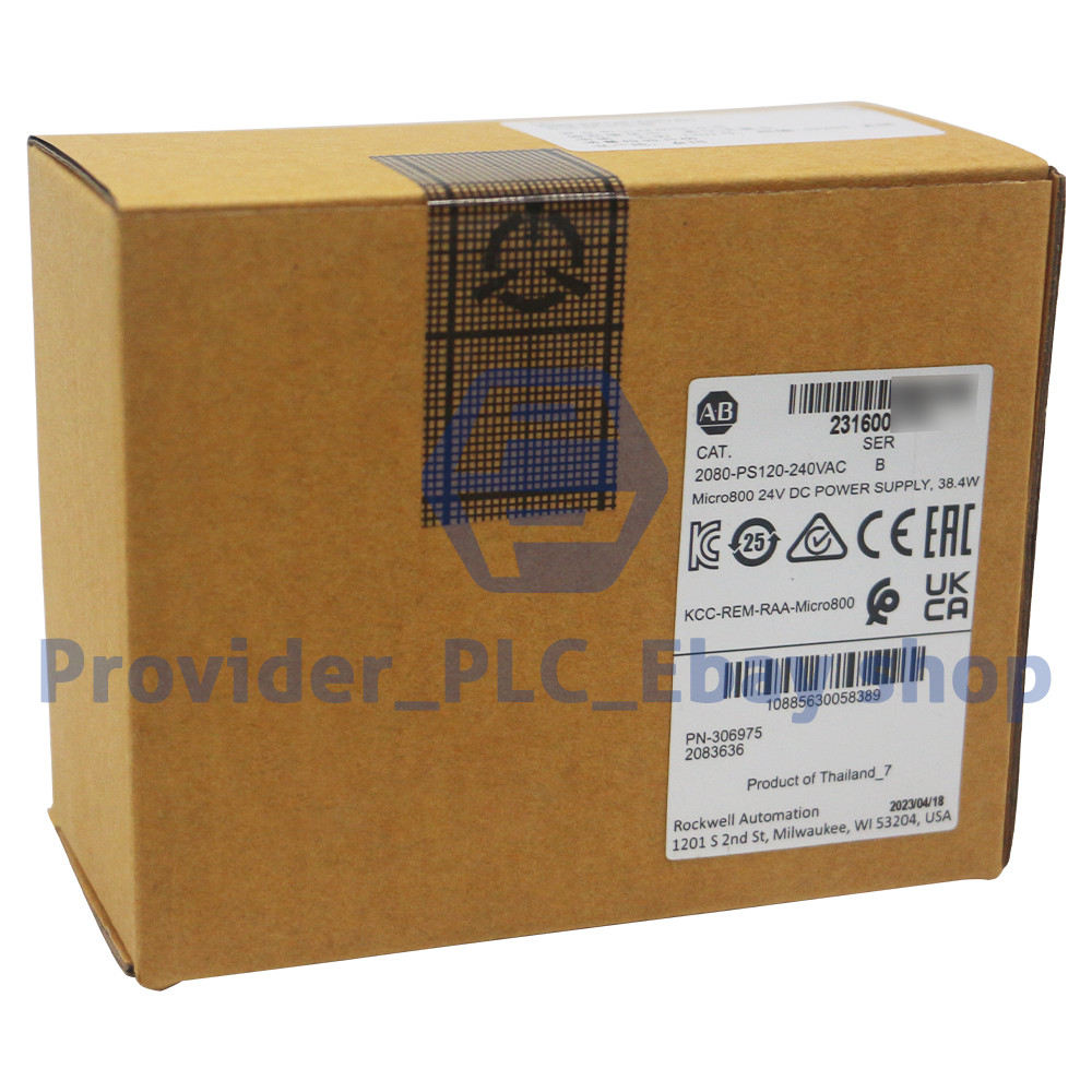 NEW Allen Bradley 2080-PS120-240VAC Micro800 120/240VAC to 24VDC 1.6A