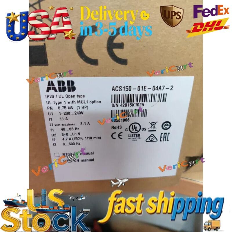 1PC New ABB ACS150-01E-04A7-2 Inverter 0.75KW 220V Fast Shipping US Free TAX