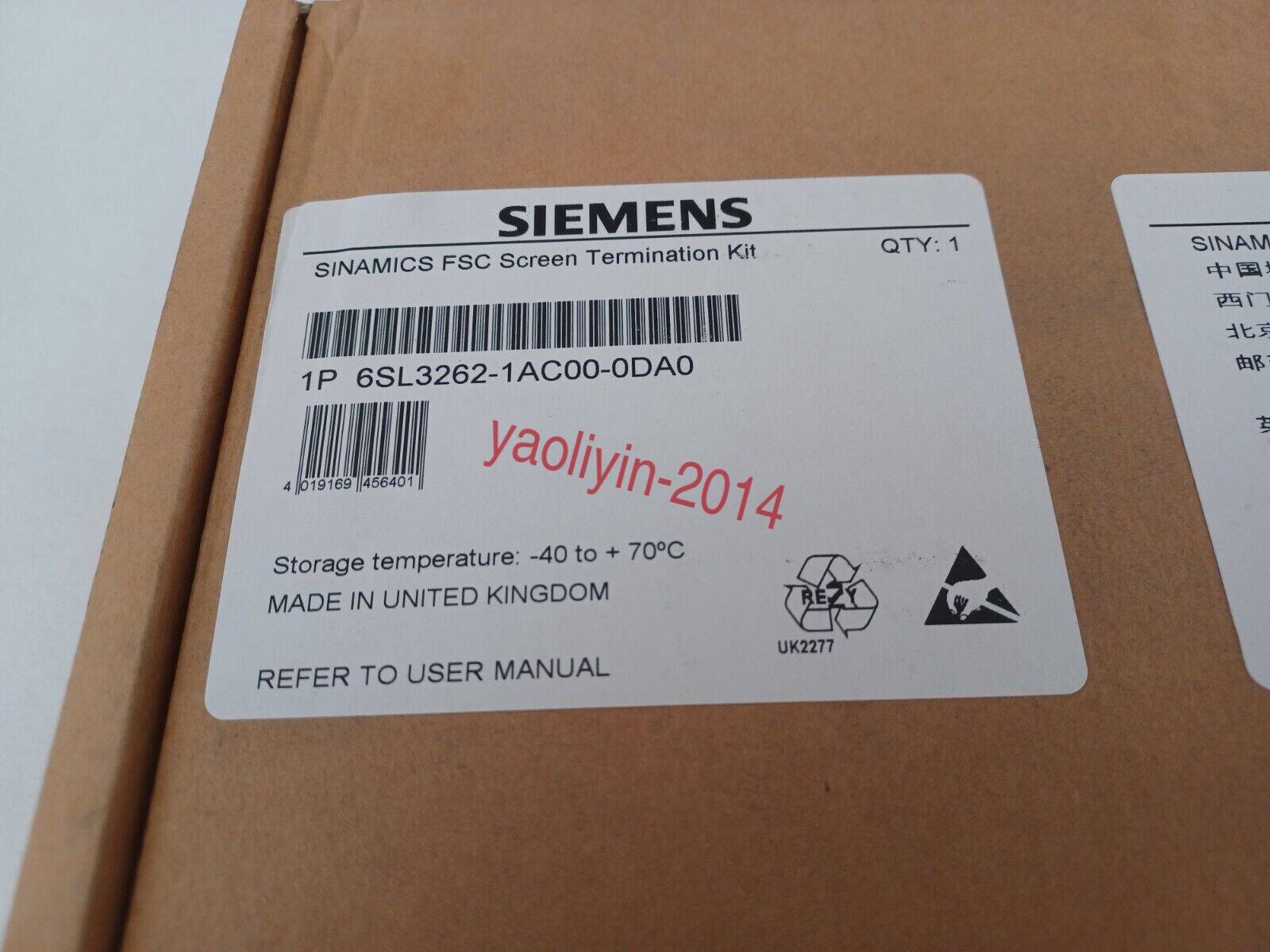 6SL3262-1AC00-0DA0 New SIEMENS Connection Component 6SL3262-1AC00-0DA0 IPCS