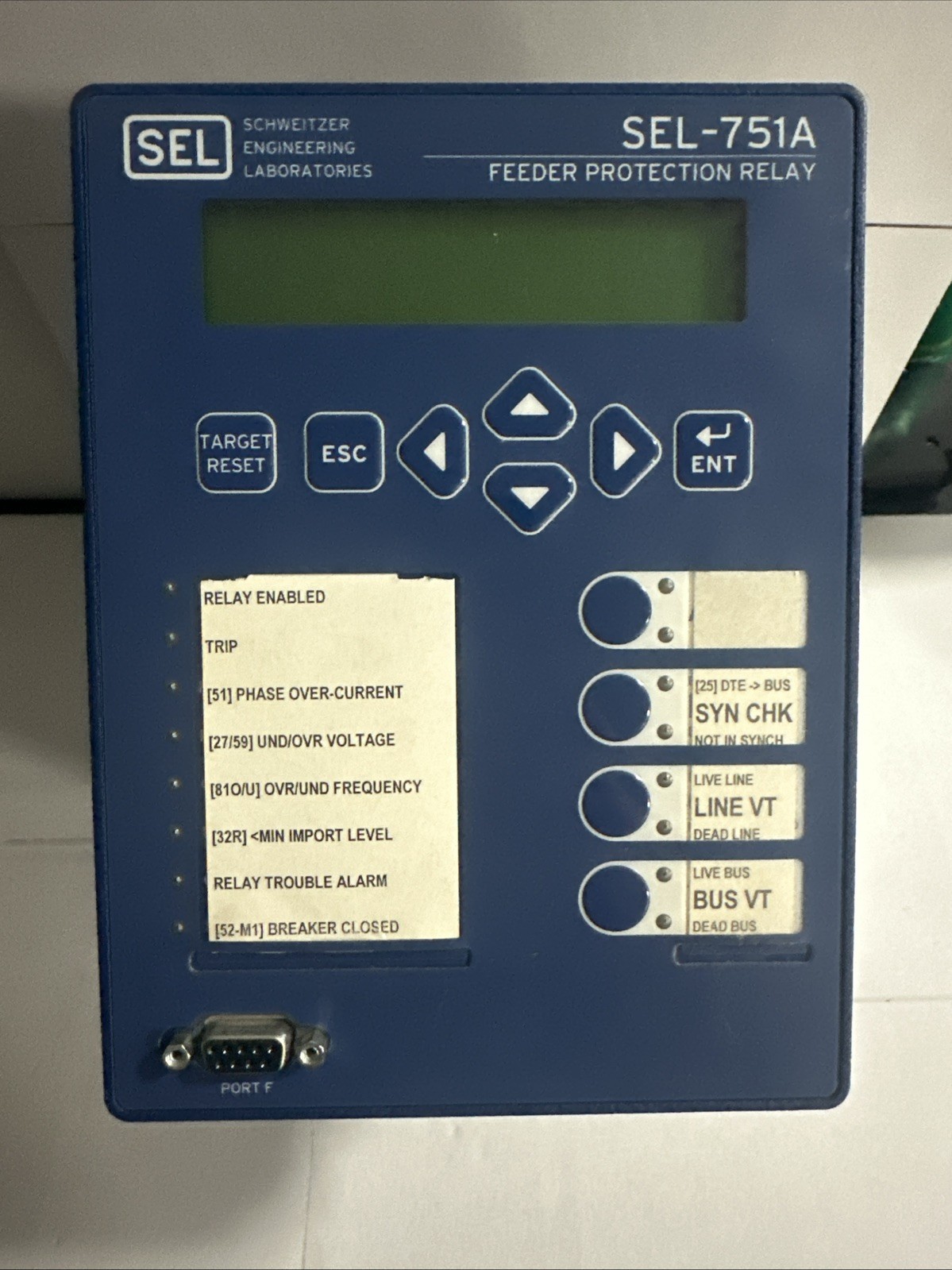 Schweitzer Engineering Labs SEL-751A Feeder Protection Relay