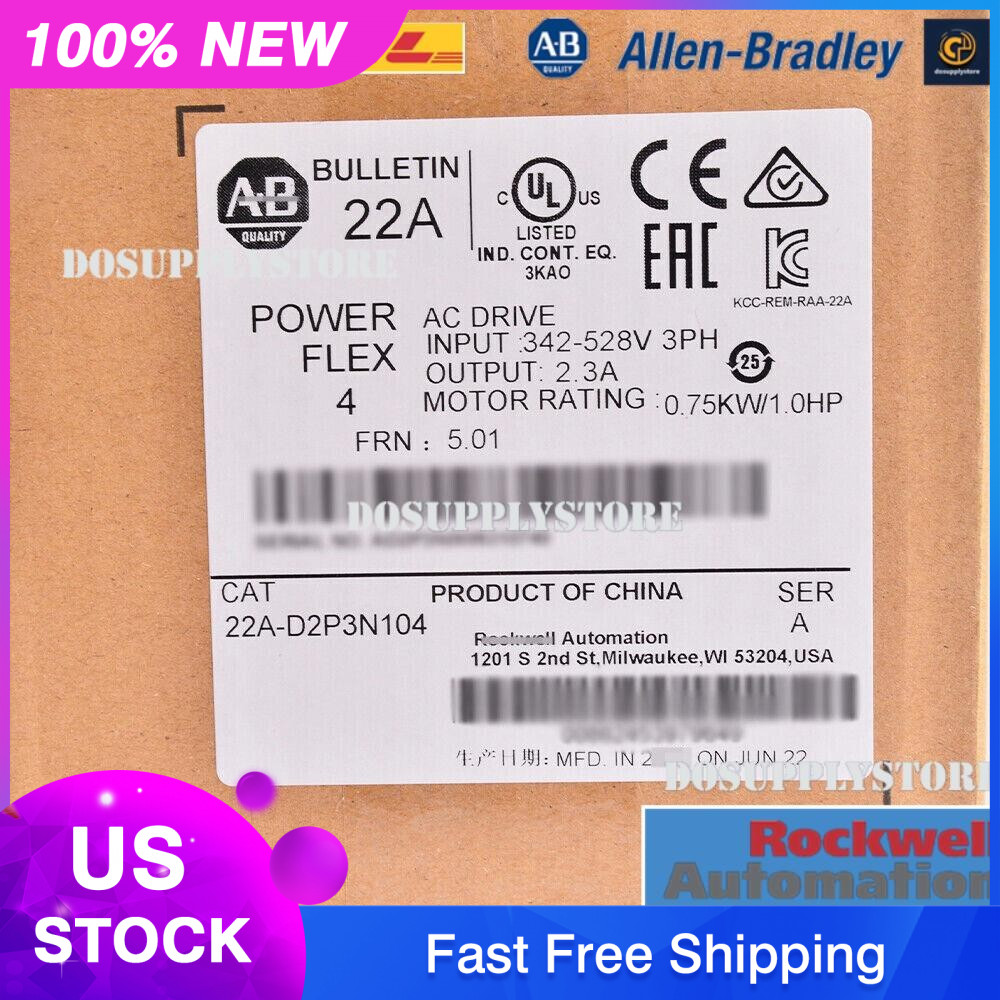 NEW Sealed AB 22B-D2P3N104 /A Powerflex 40 AC Drive 22B-D2P3N104 /A 1PCS