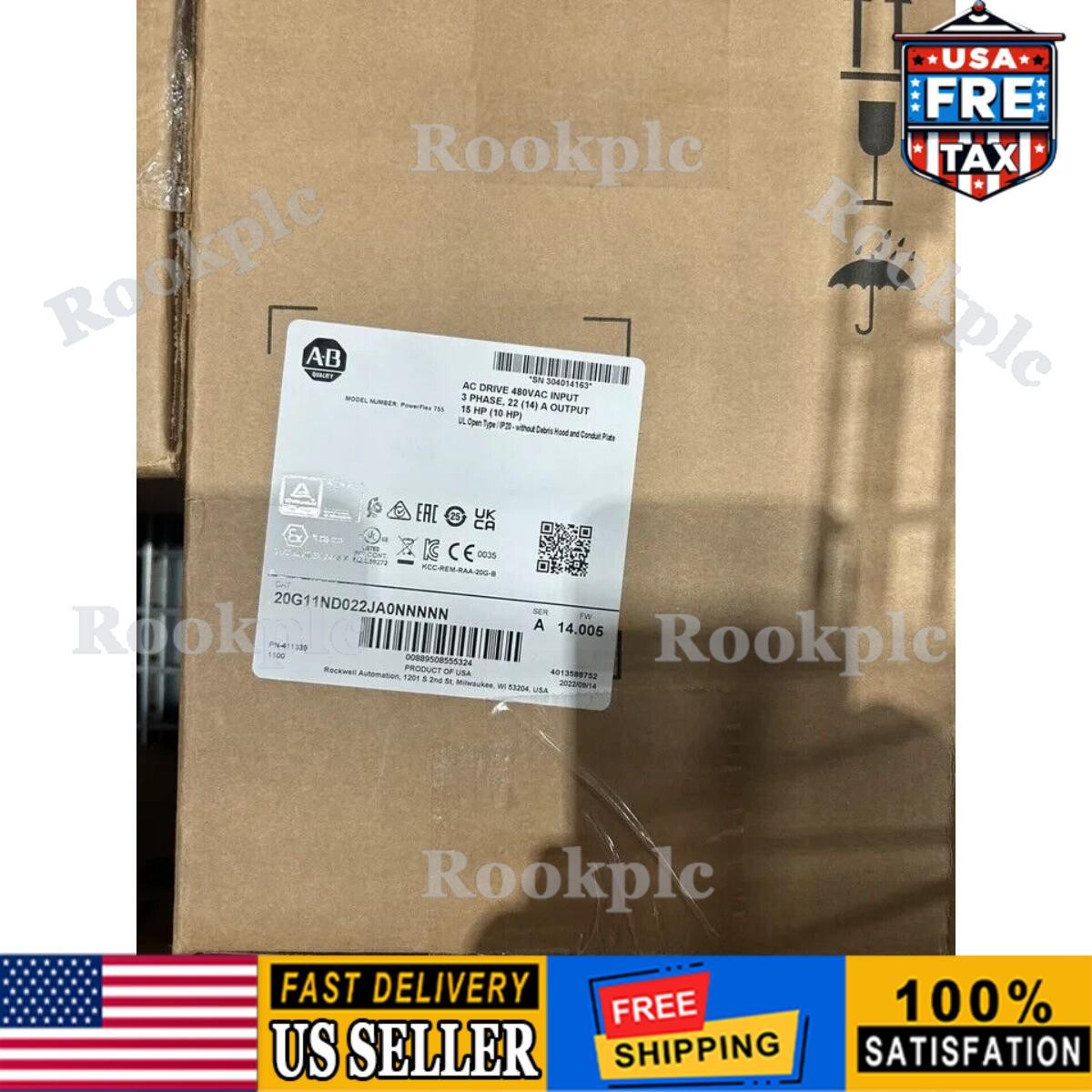 NEW Allen-Bradley 20G11ND022JA0NNNNN PowerFlex Air Cooled 755 AC Drive