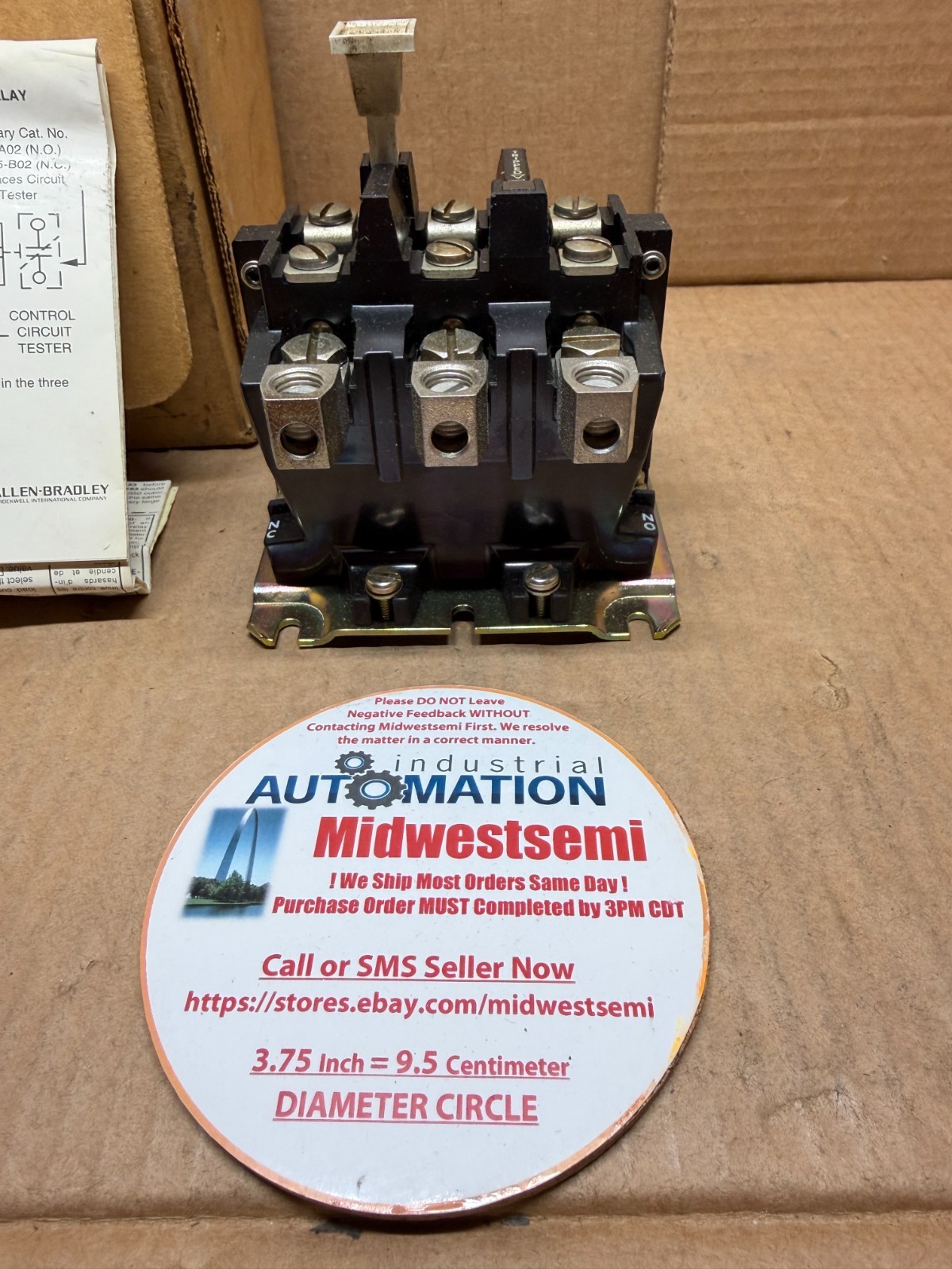 NEW AB 592-COV169 SER B 68AMP MANUAL RESET OPEN TYPE POLE 3 N.O-N.C ID: 341220