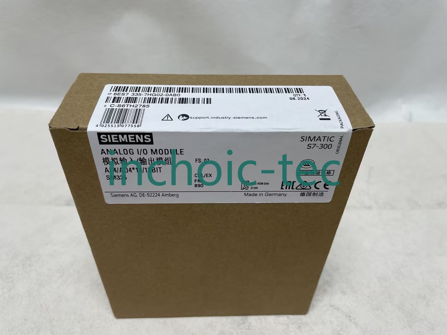 6ES7335-7HG02-0AB0 1PCS Brand New Siemens 6ES7 335-7HG02-0AB0