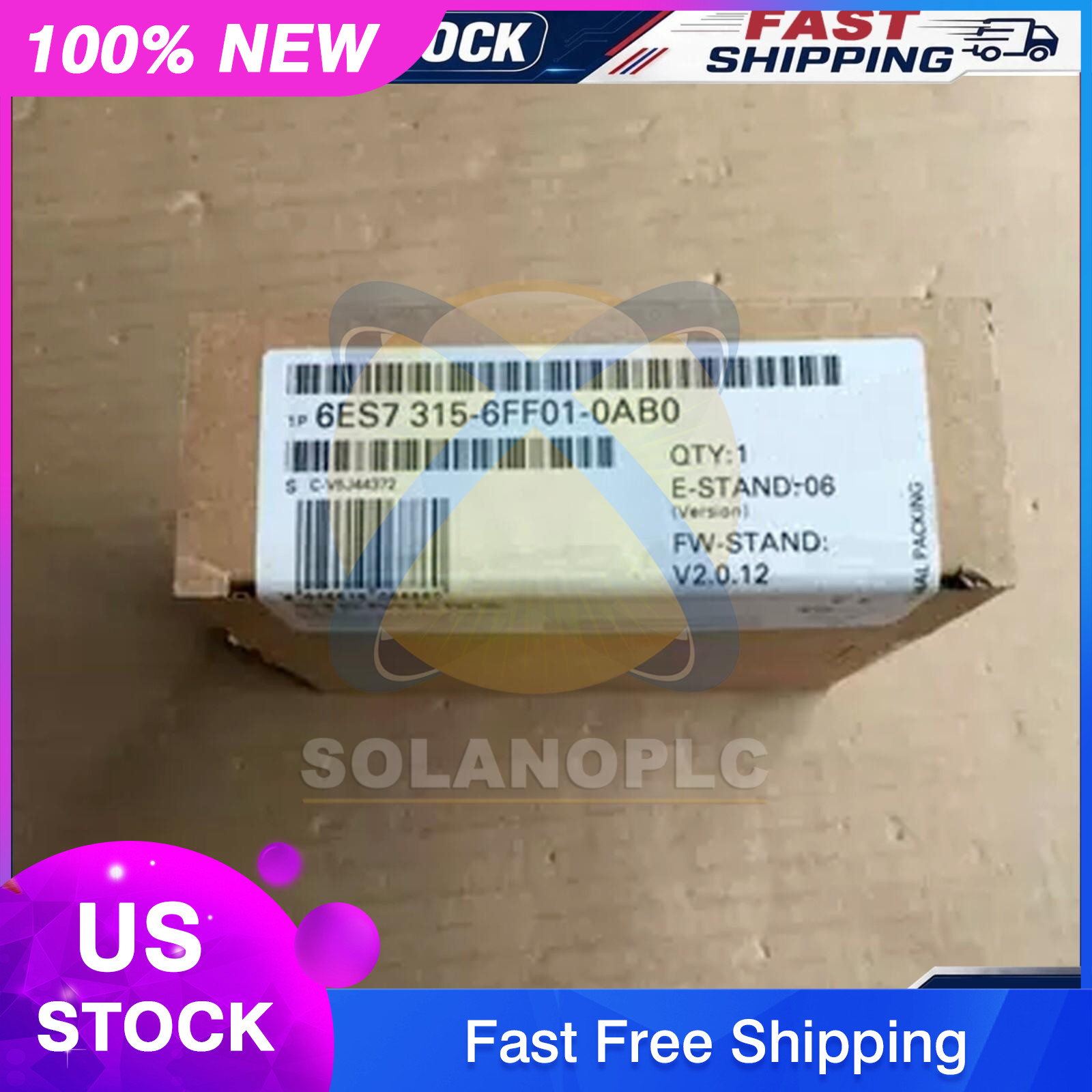 New Siemens 6ES7315-6FF01-0AB0 6ES7 315-6FF01-0AB0 NEW US FREE TAX