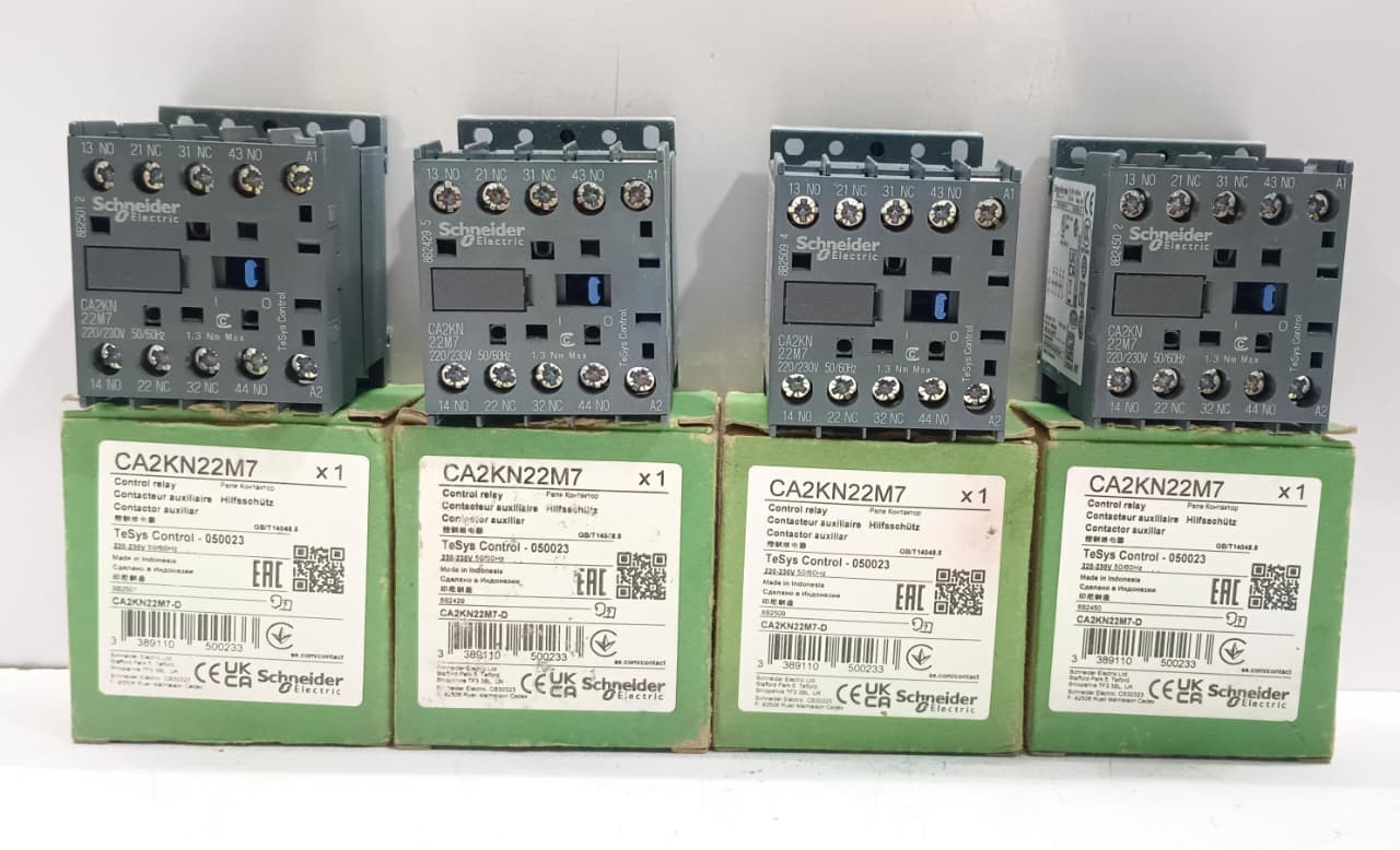 (Lot of 4x) Schneider CA2KN22M7 / 050023 TeSys K control relay – 2 NO + 2 NC
