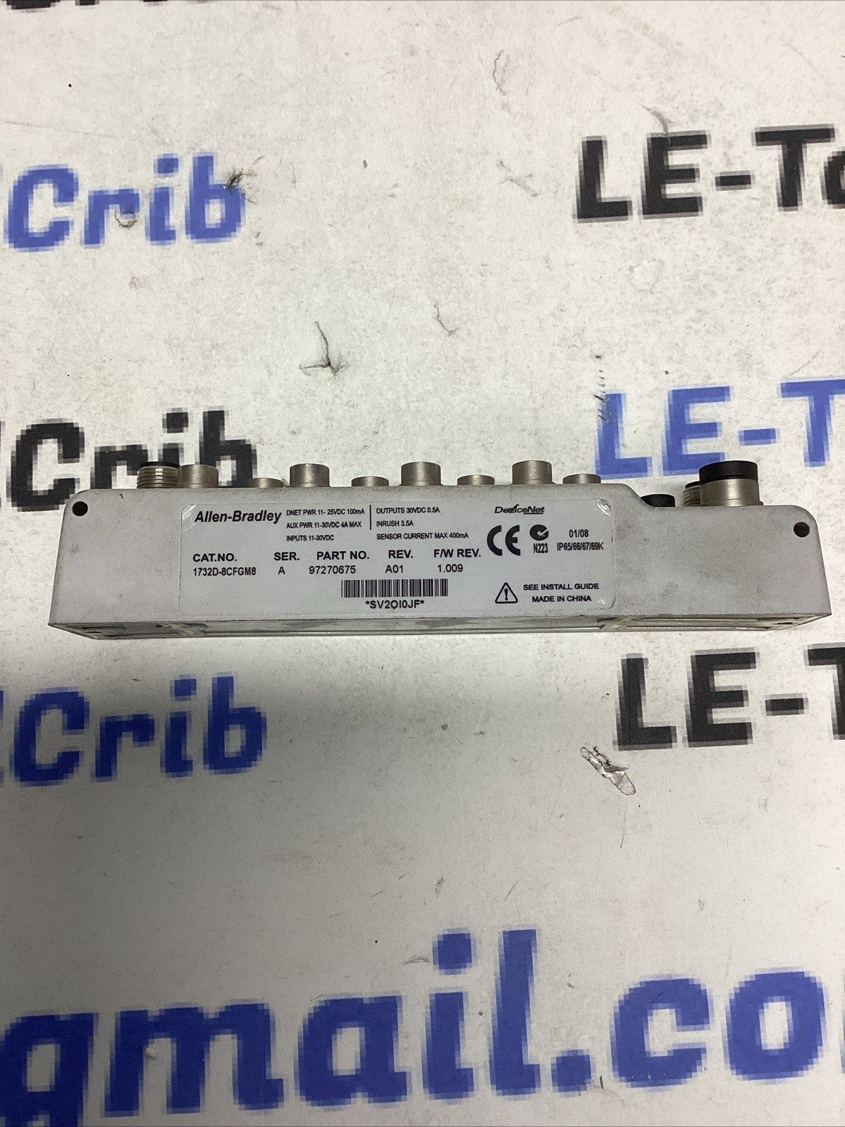 Allen Bradley 1732D-8cfgm8 Ser A DeviceNet ArmorBlock J-916