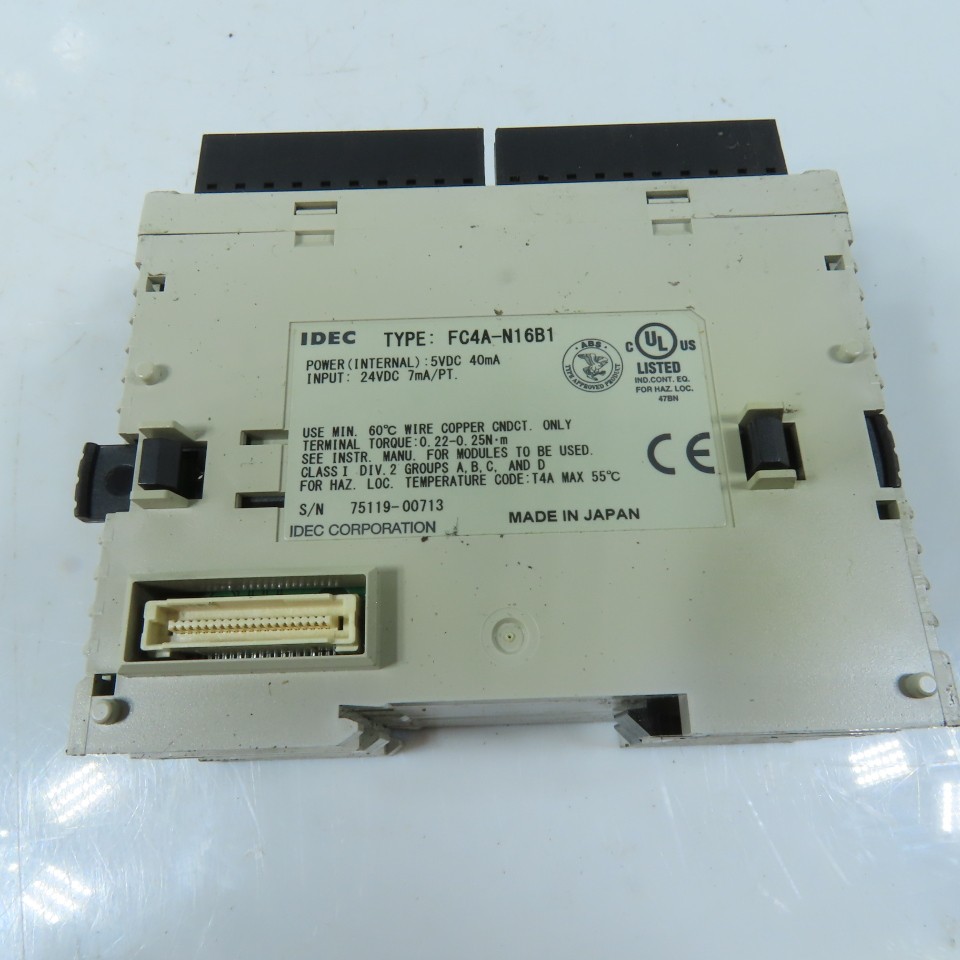 IDEC FC5A-D12S1E MicroSmart PLC CPU Module with FC4A-N16B1 Expansion Unit 24VDC