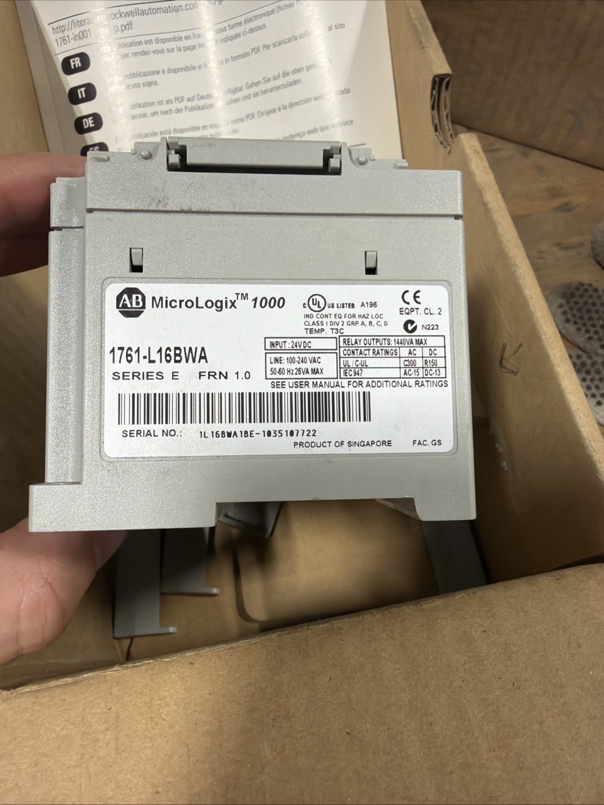 Allen-Bradley 1761-L16BWA I/O PLC Module
