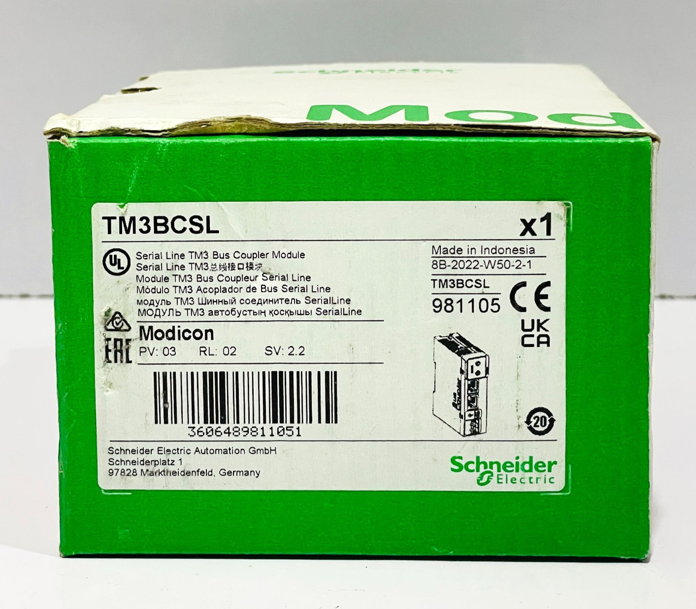NEW SCHNEIDER ELECTRIC MODICON TM3BCSL BUS COUPLER MODULE