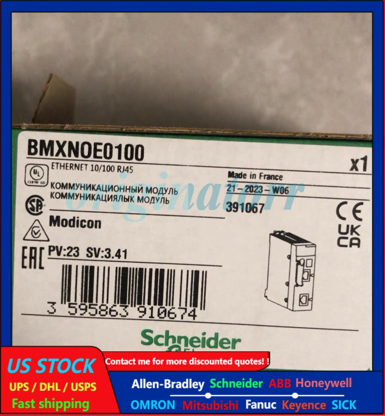 BMXNOE0100 100% PLC module controller, free of shipping US Free TAX