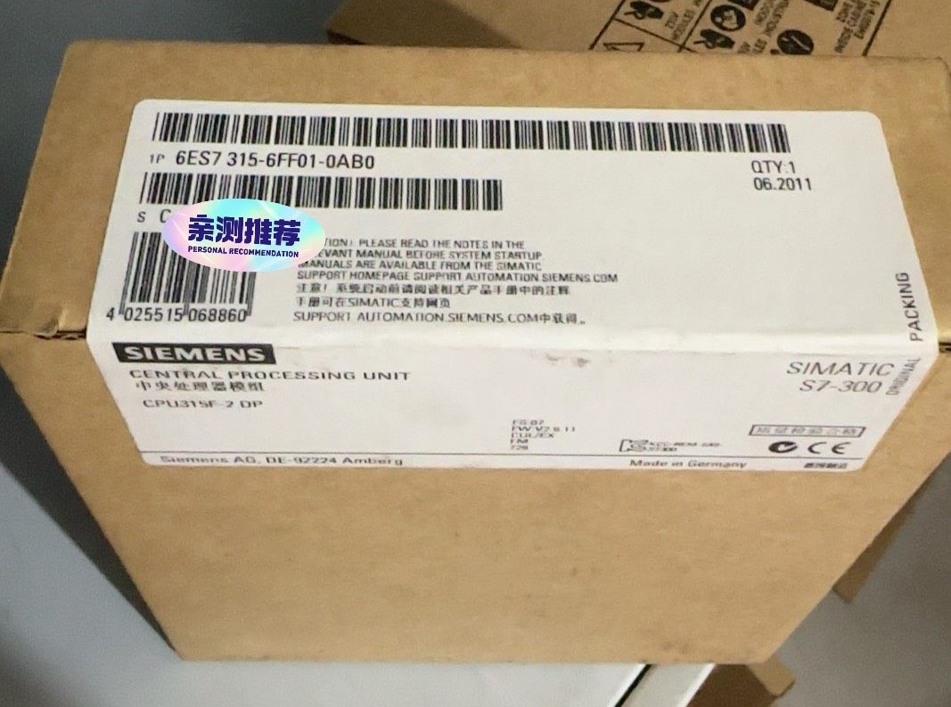 Siemens 6ES7315-6FF01-0AB0 CPU -6Es7315-6Ff01-0Ab0 Simatic S7-300