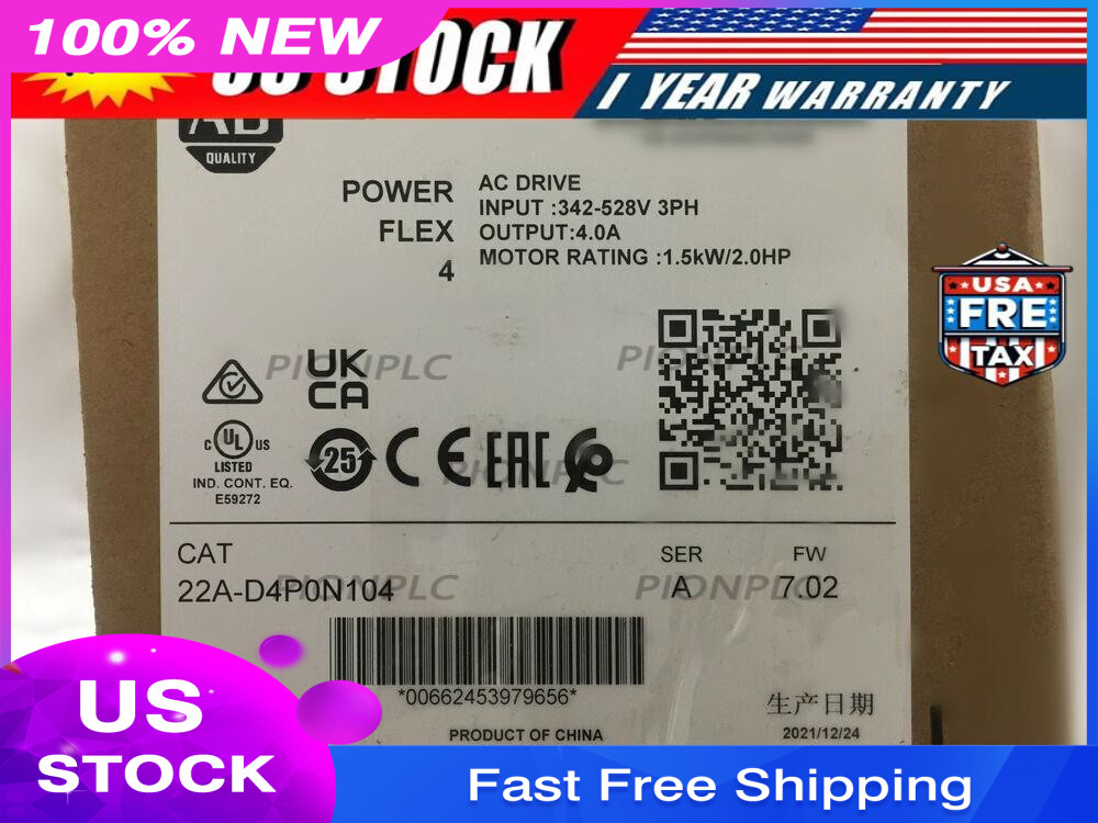 Allen-Bradley 22A-D4P0N104 POWERFLEX AB 22A D4P0N104 US Free Tax