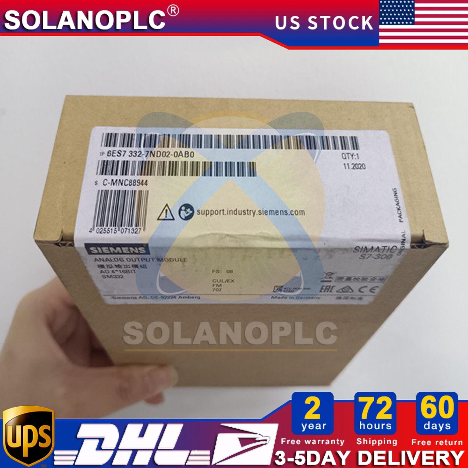 New Siemens 6ES7332-7ND02-0AB0 6ES7 332-7ND02-0AB0 S7-300 Analog Output SM 332