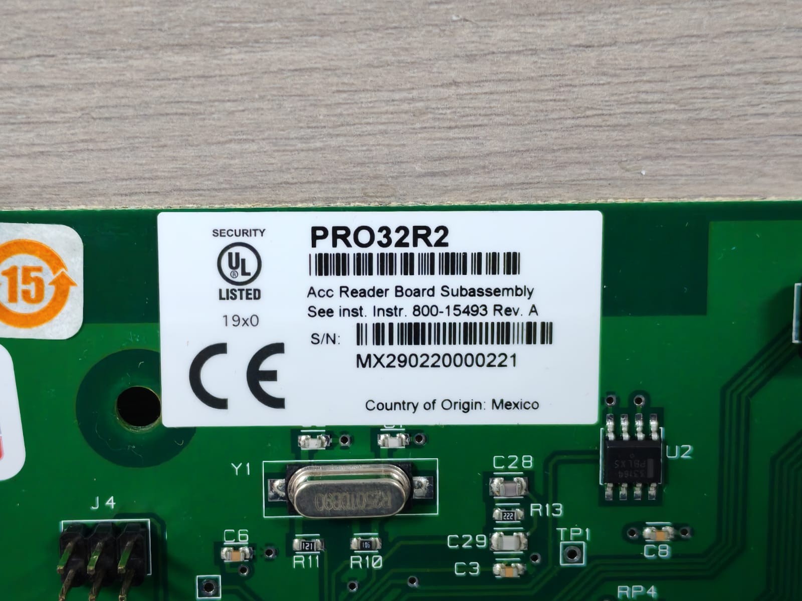 HONEYWELL PRO32R2 2-READER BOARD 10291-0000-F REV.C ACCESS CONTROL UNIT