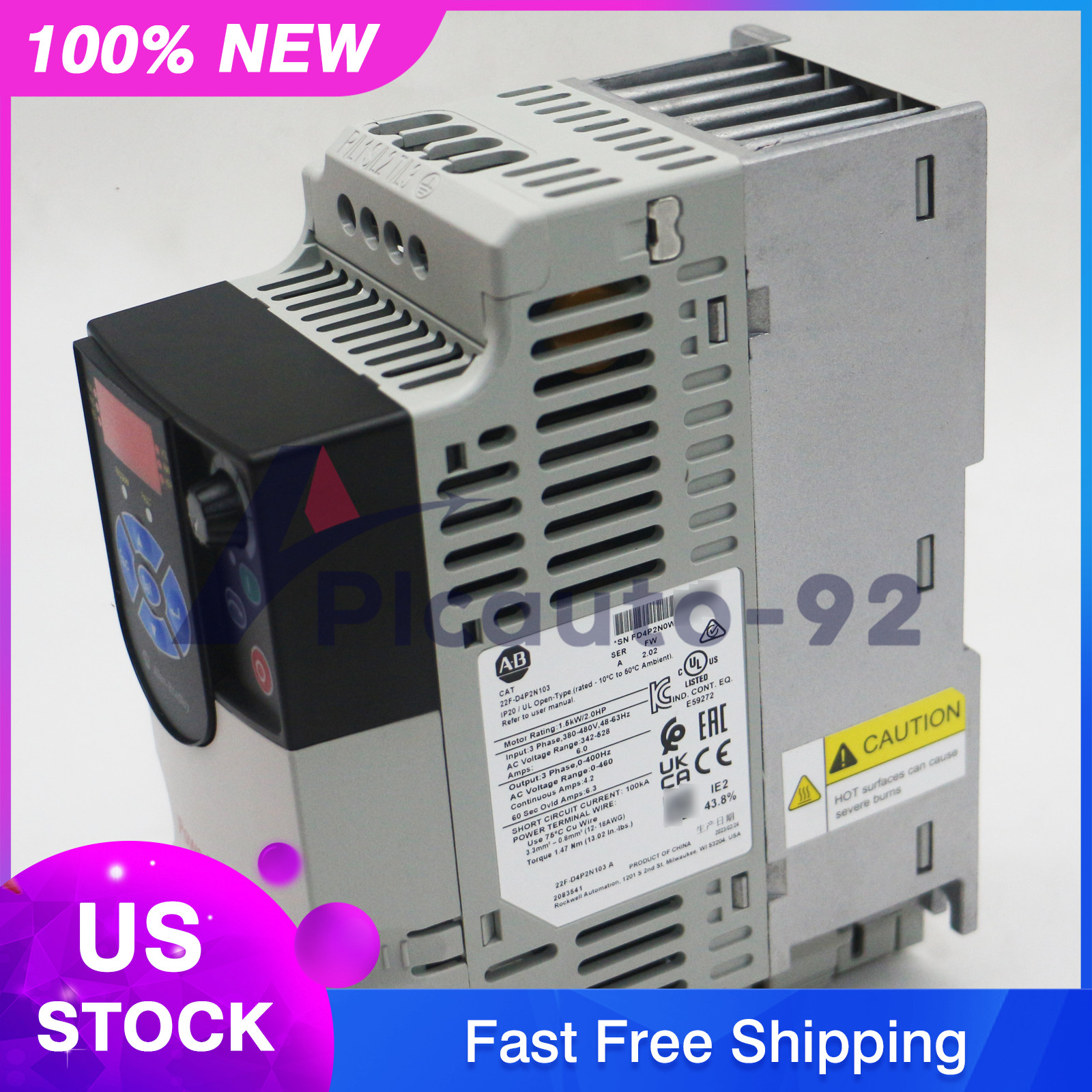 2023 Allen Bradley NEW Sealed 22F-D4P2N103 PowerFlex 4M 1.5 kW 2 HP AC Drive