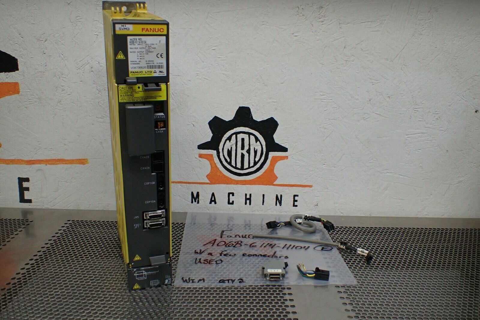 FANUC A06B-6114-H104 Ser F Serco Amplifier Used W/ Connectors See All Pictures