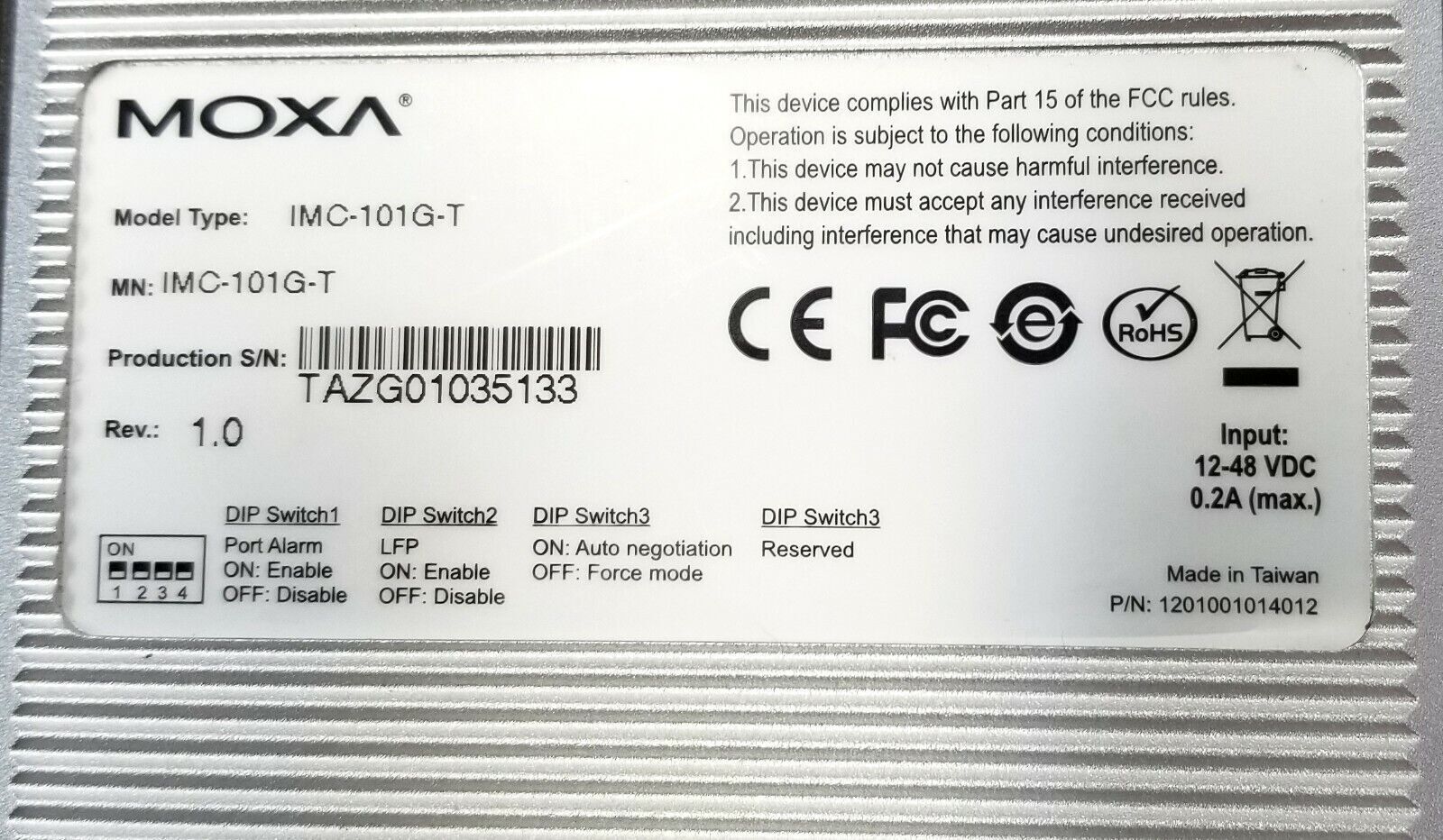 1PC New MOXA IMC-101G-T Industrial Grade Photoconverter
